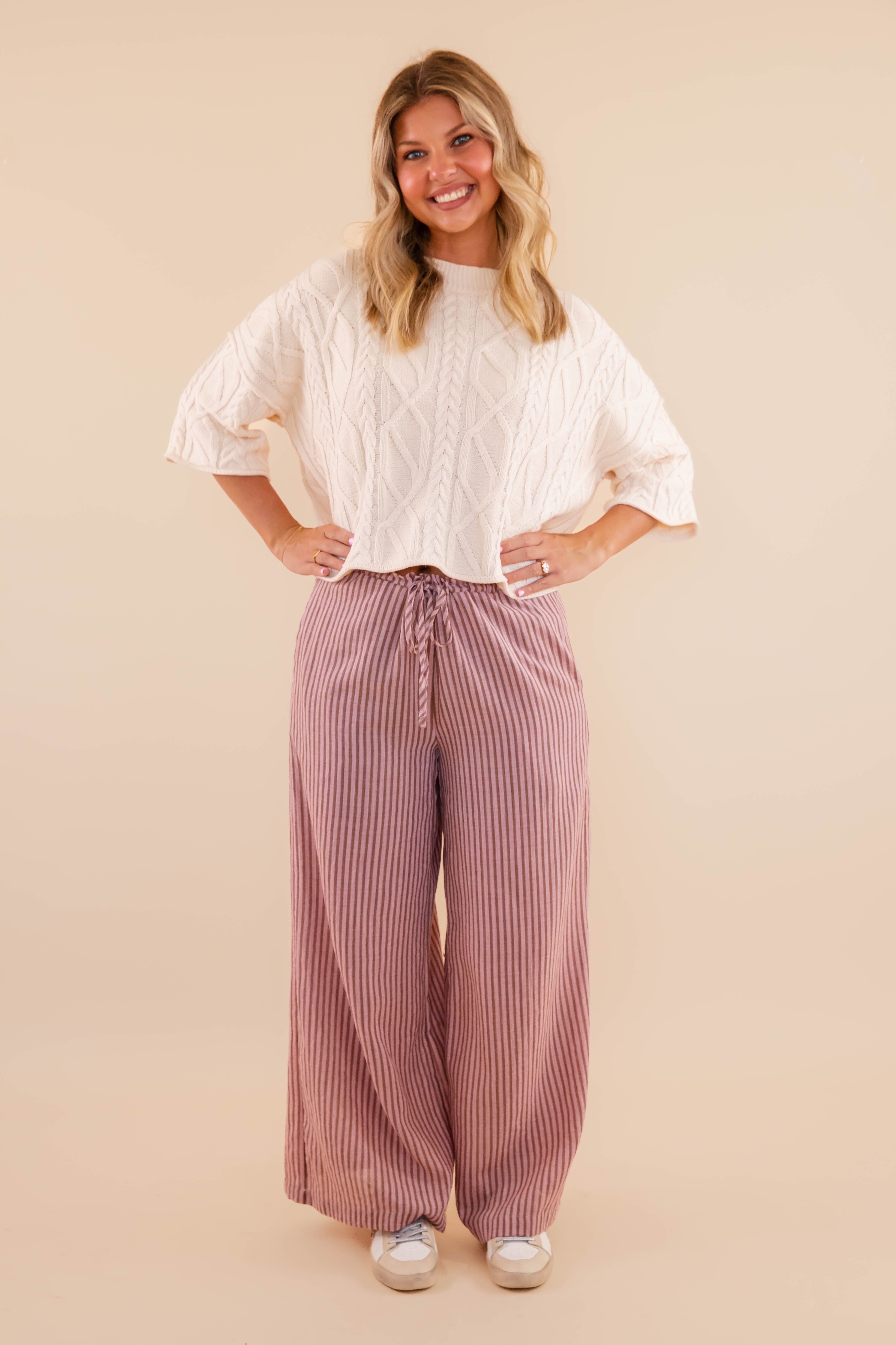 Wrapped In It Pants-Blush