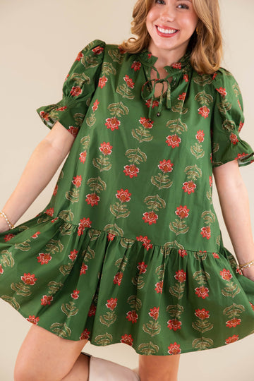 What I Imagined Dress-Olive