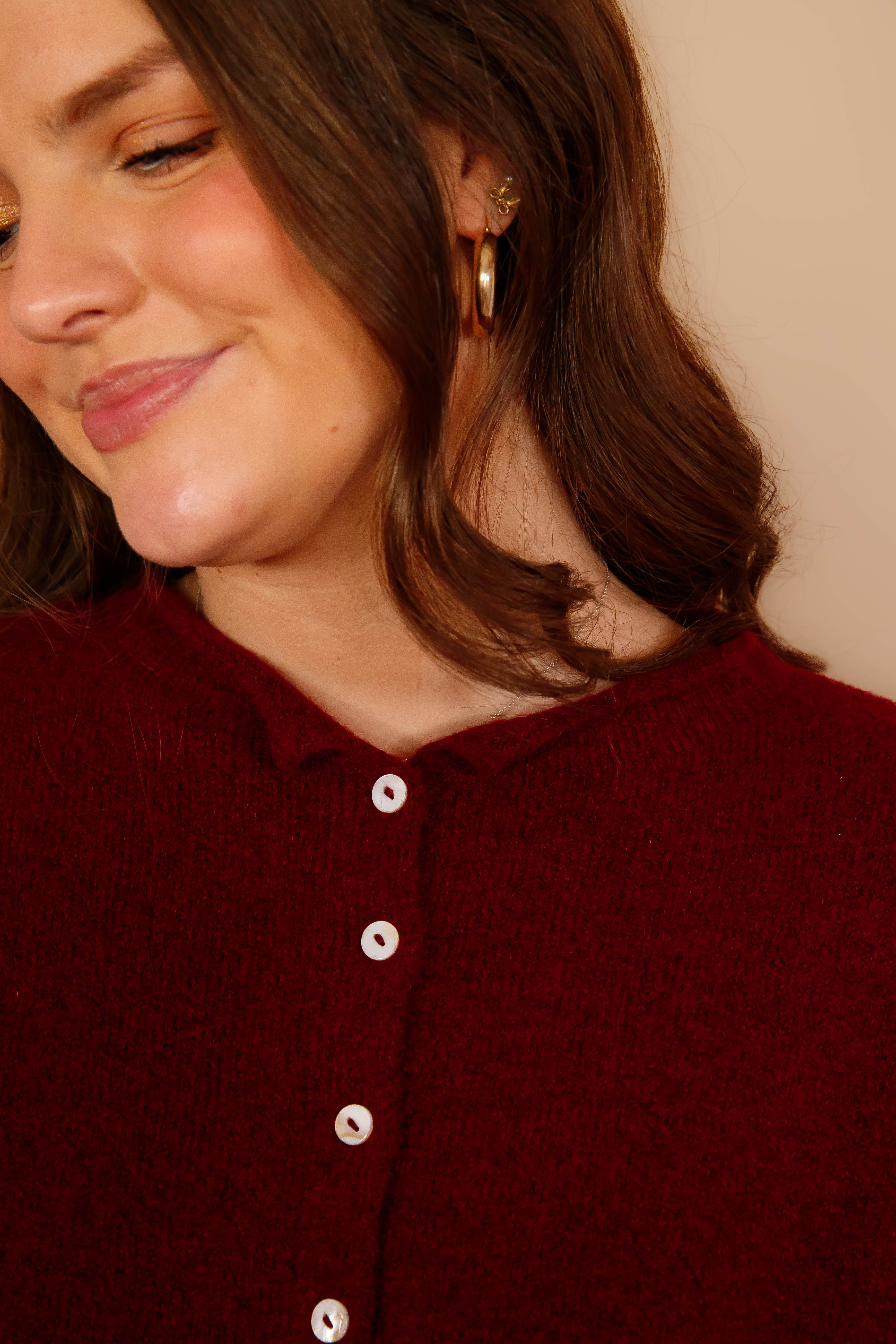 Back To My Old Ways Cardigan-Wine
