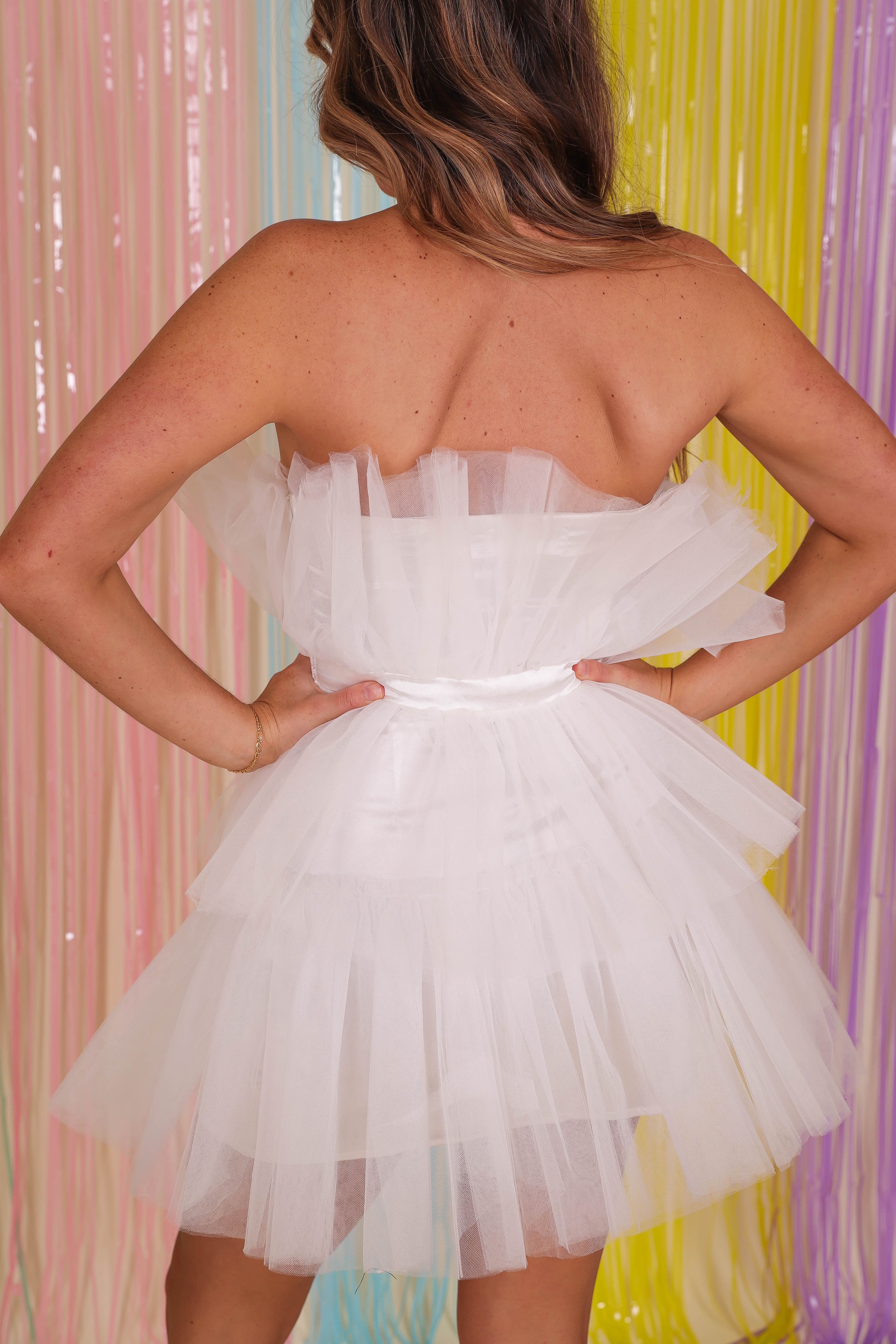 FINAL SALE: Always One Step Ahead Dress-White