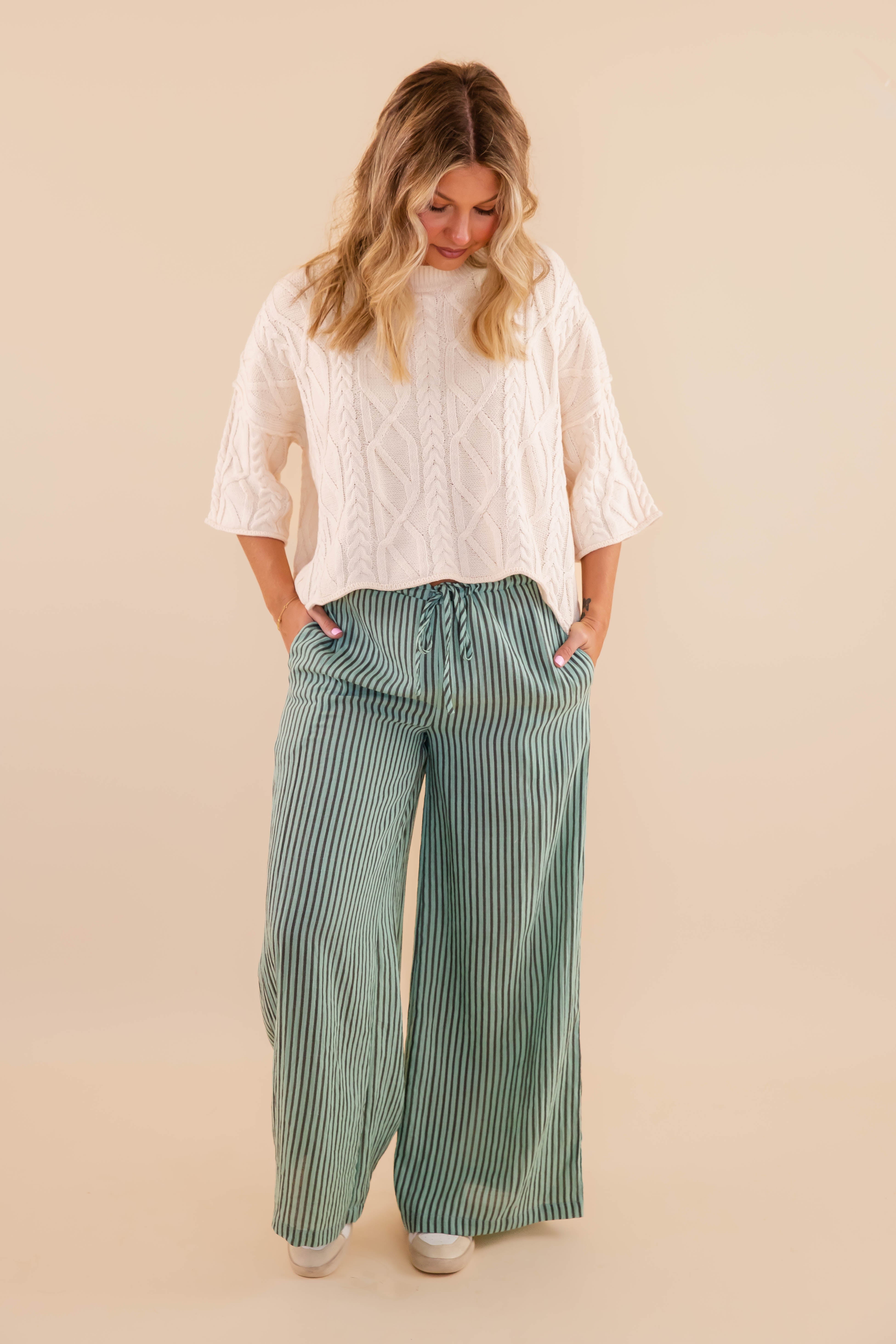 Wrapped In It Pants-Mint