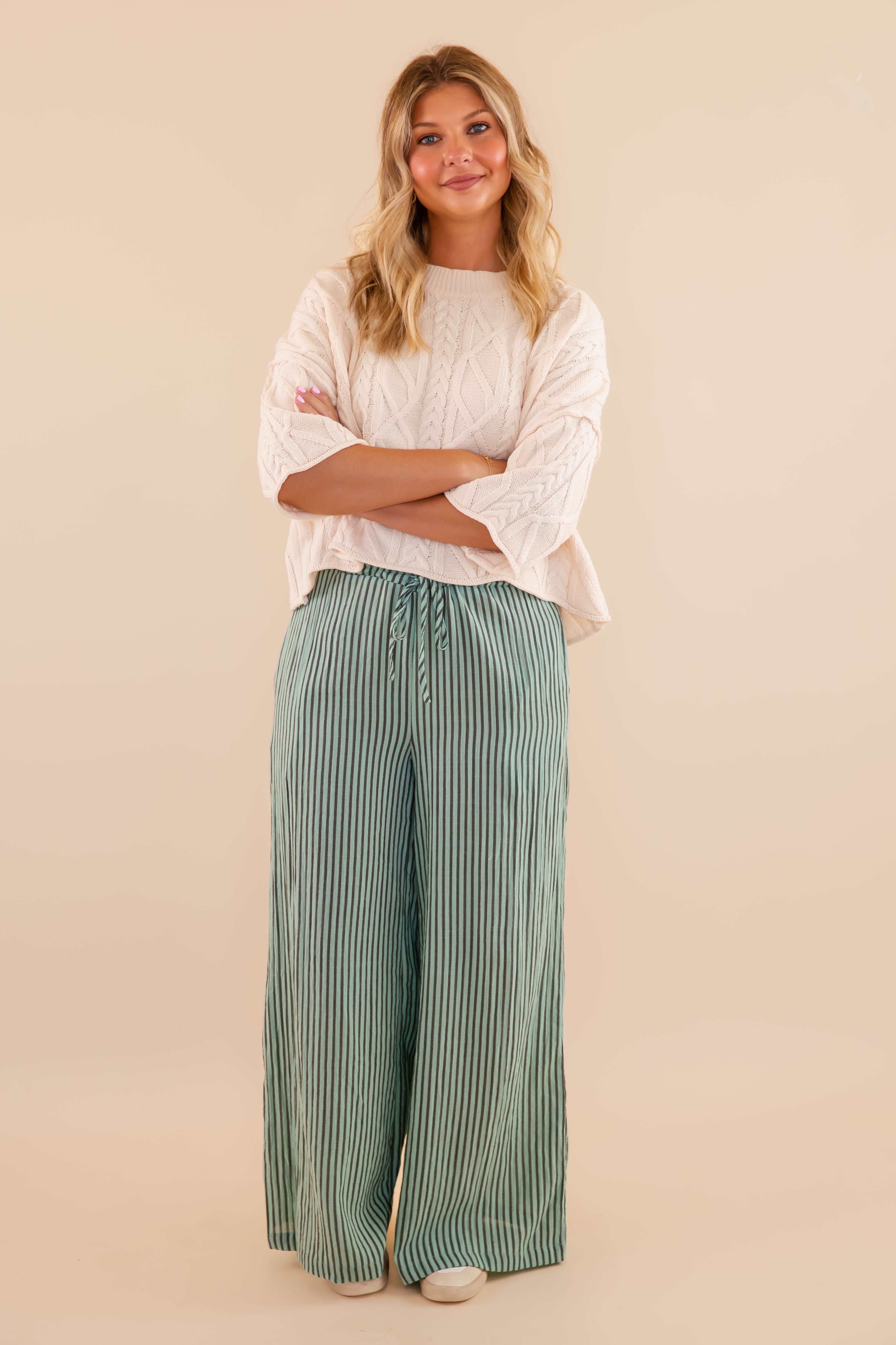 Wrapped In It Pants-Mint