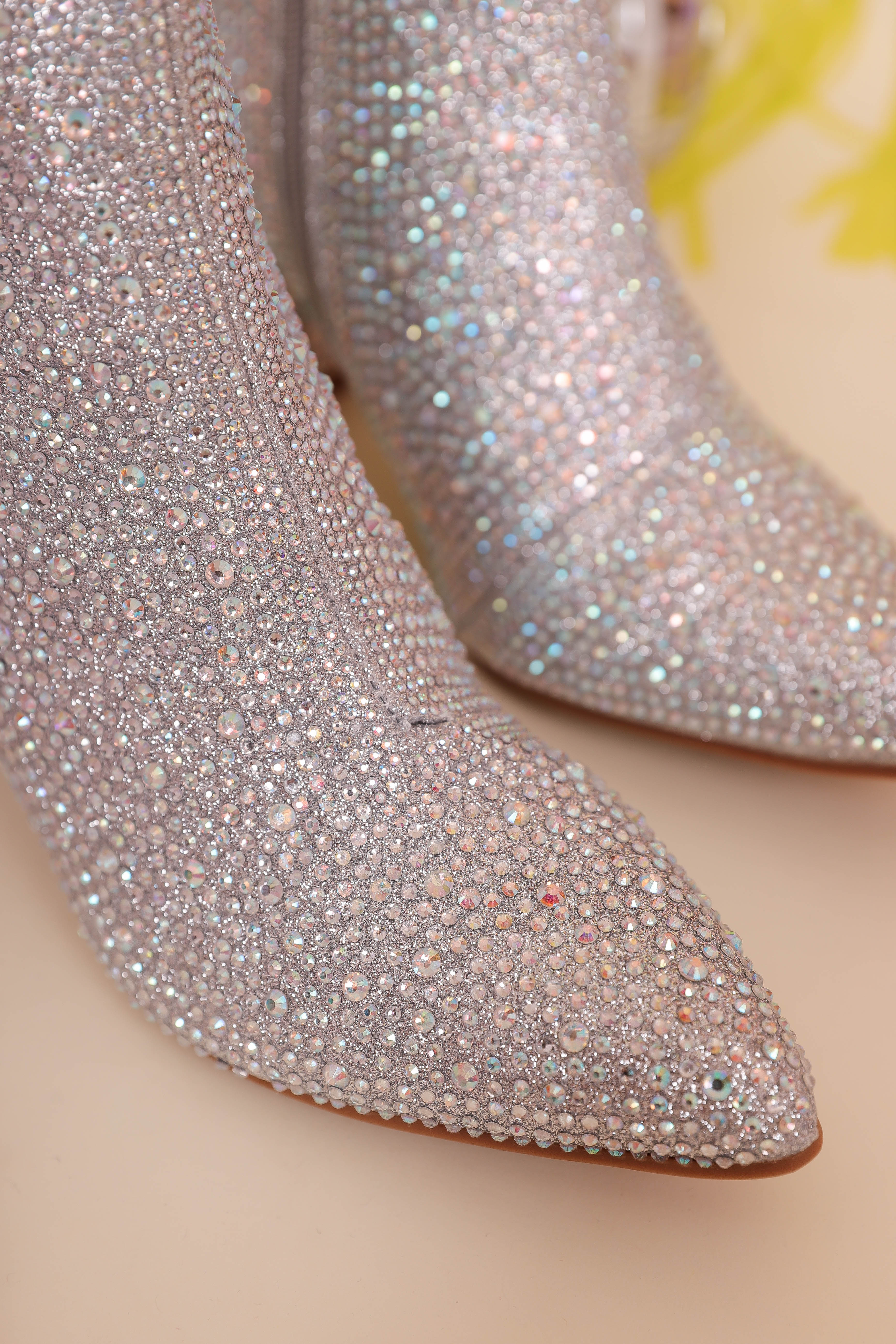 RESTOCK: Garcelle Rhinestone Booties-Silver