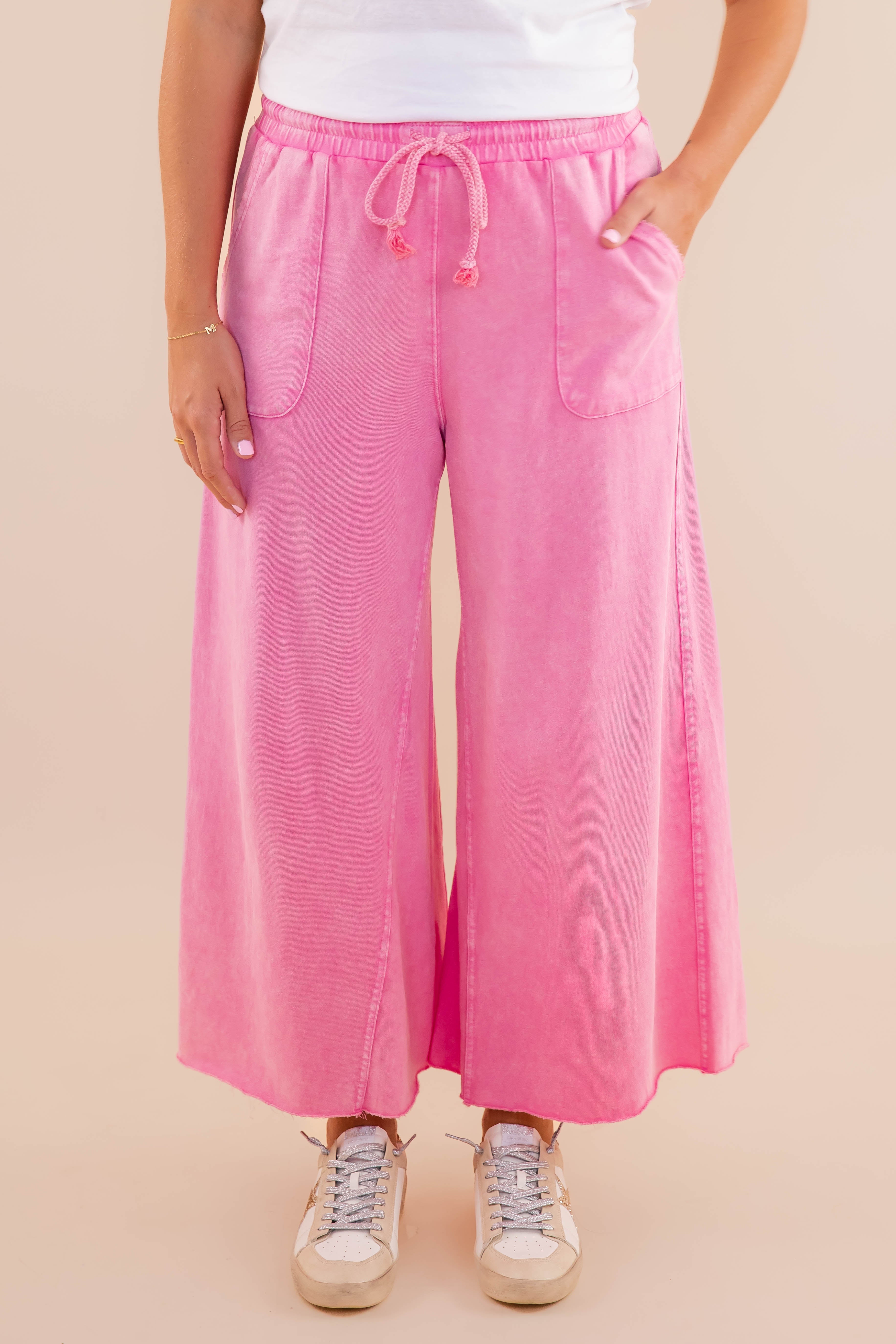I Know A Place Pants-Hot Pink