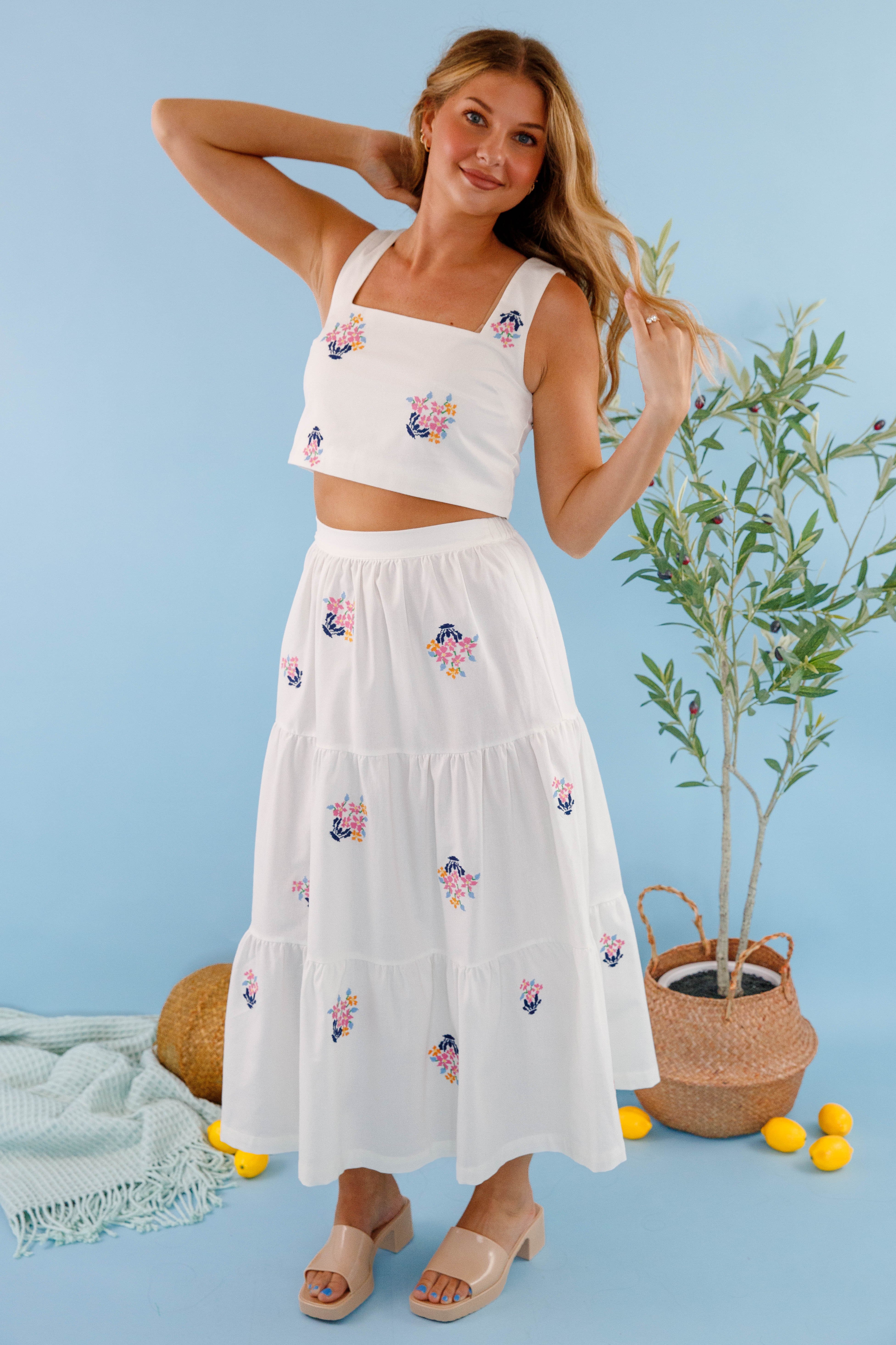All My Problems Solved Midi Skirt