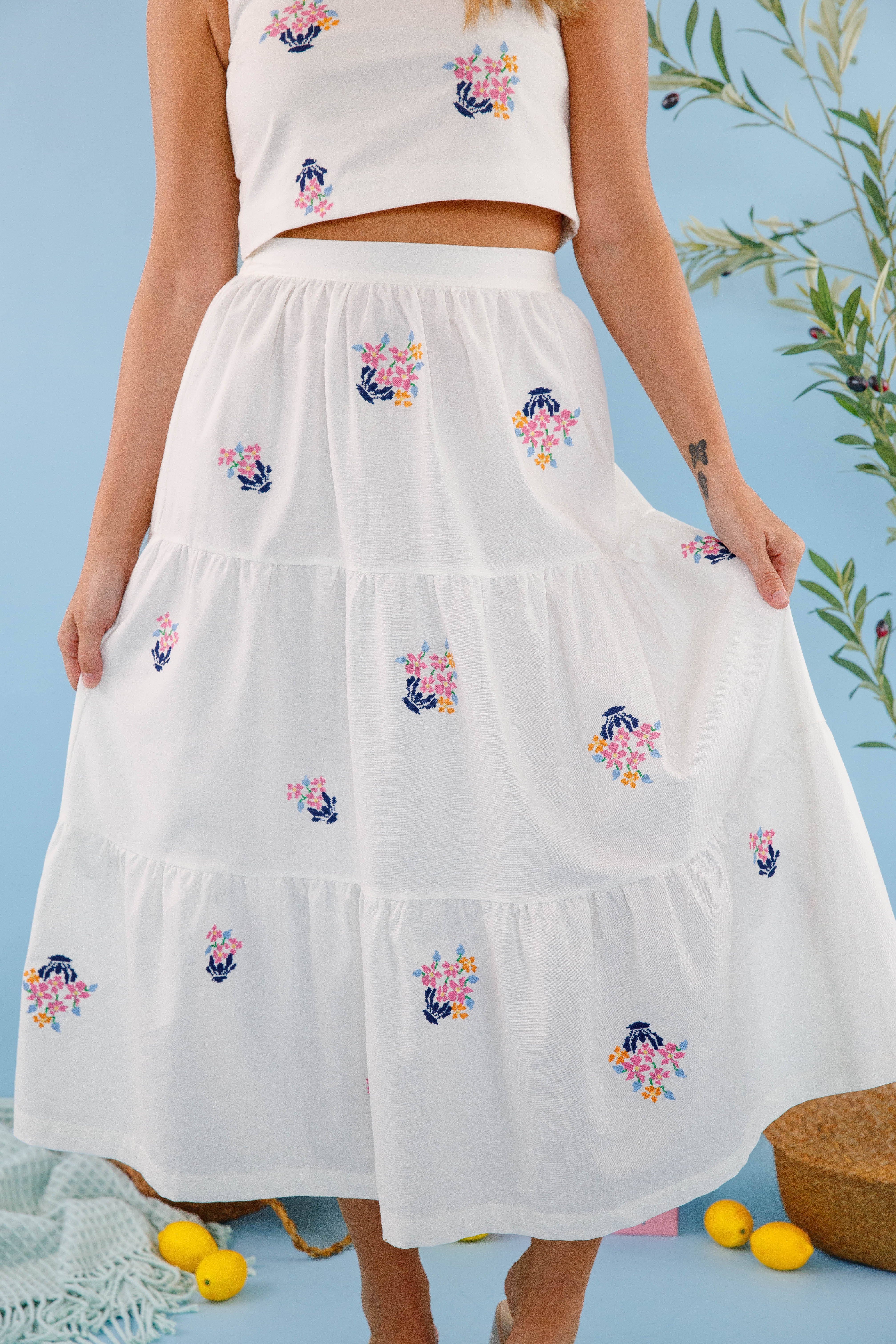 All My Problems Solved Midi Skirt