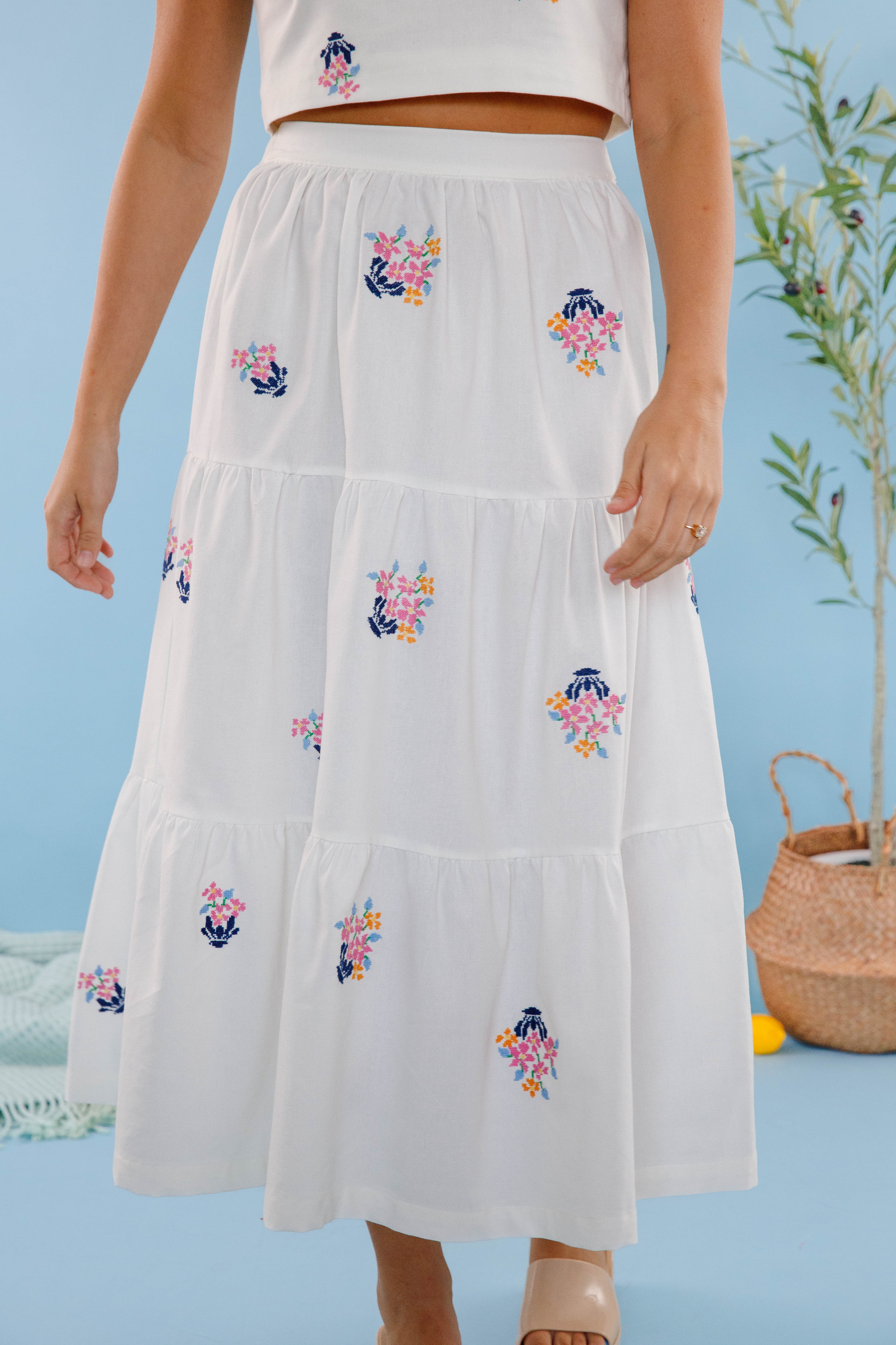 All My Problems Solved Midi Skirt