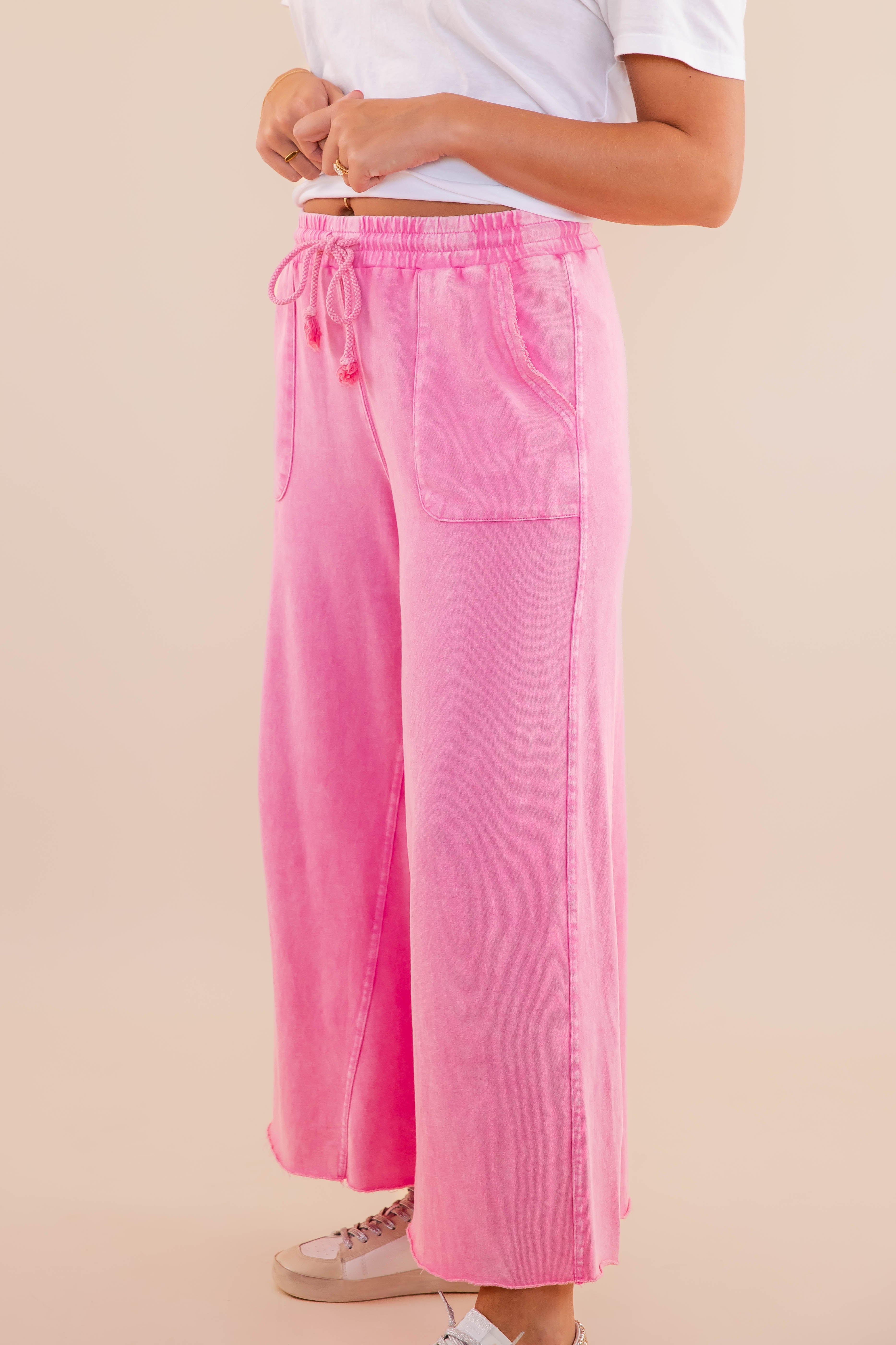 I Know A Place Pants-Hot Pink