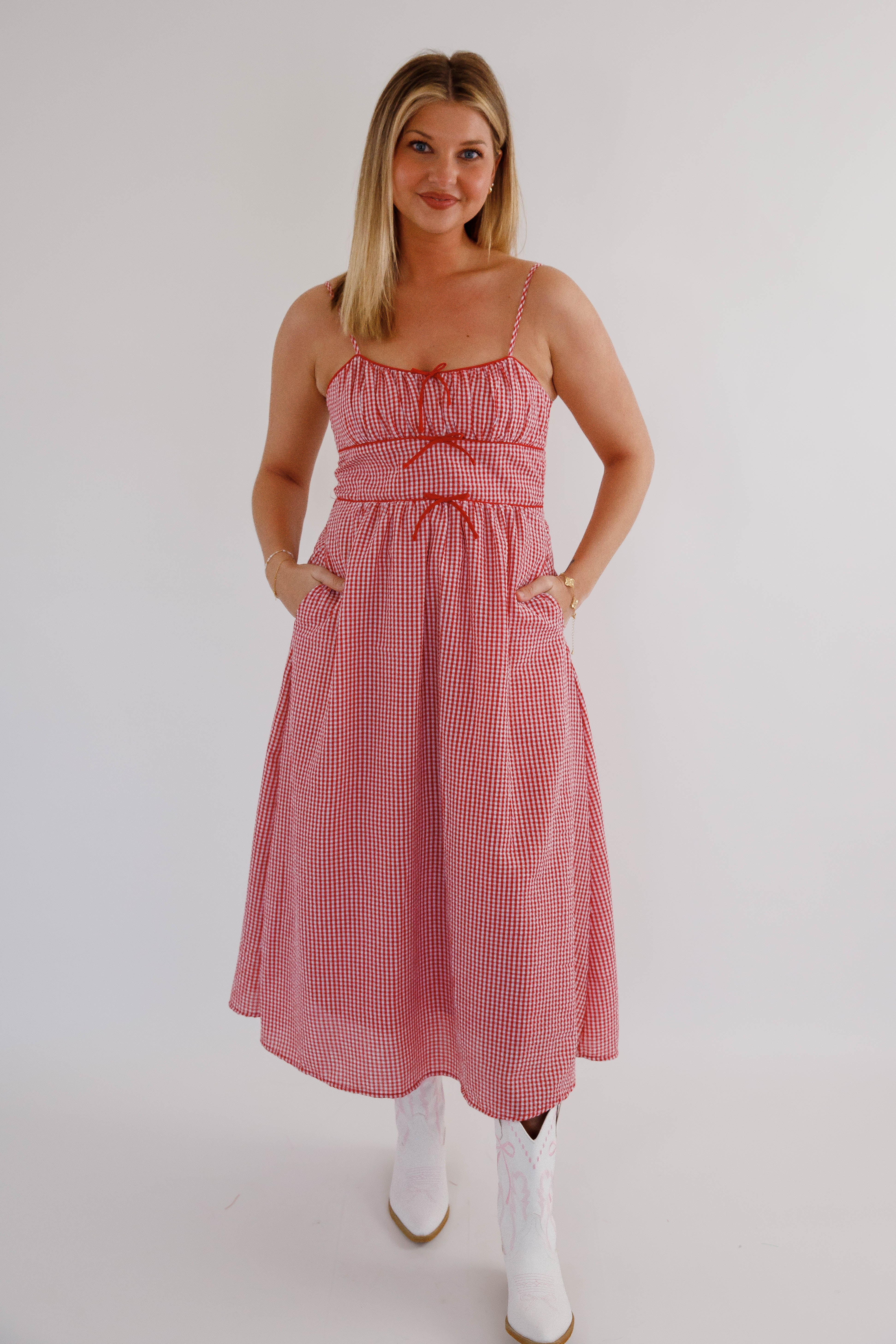 Innocently Flirting Midi Dress