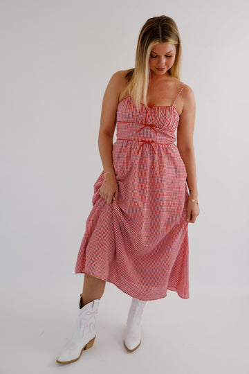 Innocently Flirting Midi Dress