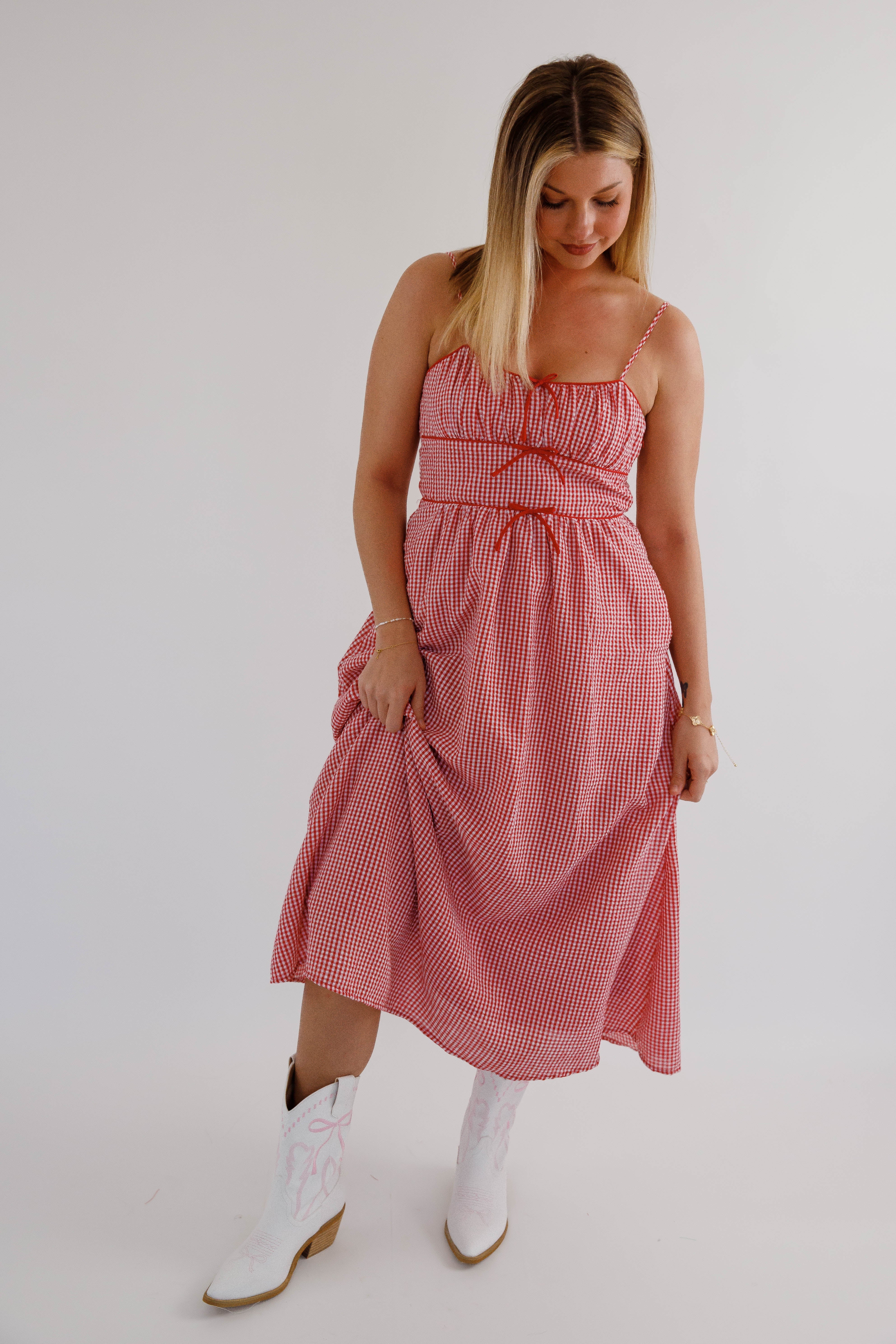 Innocently Flirting Midi Dress