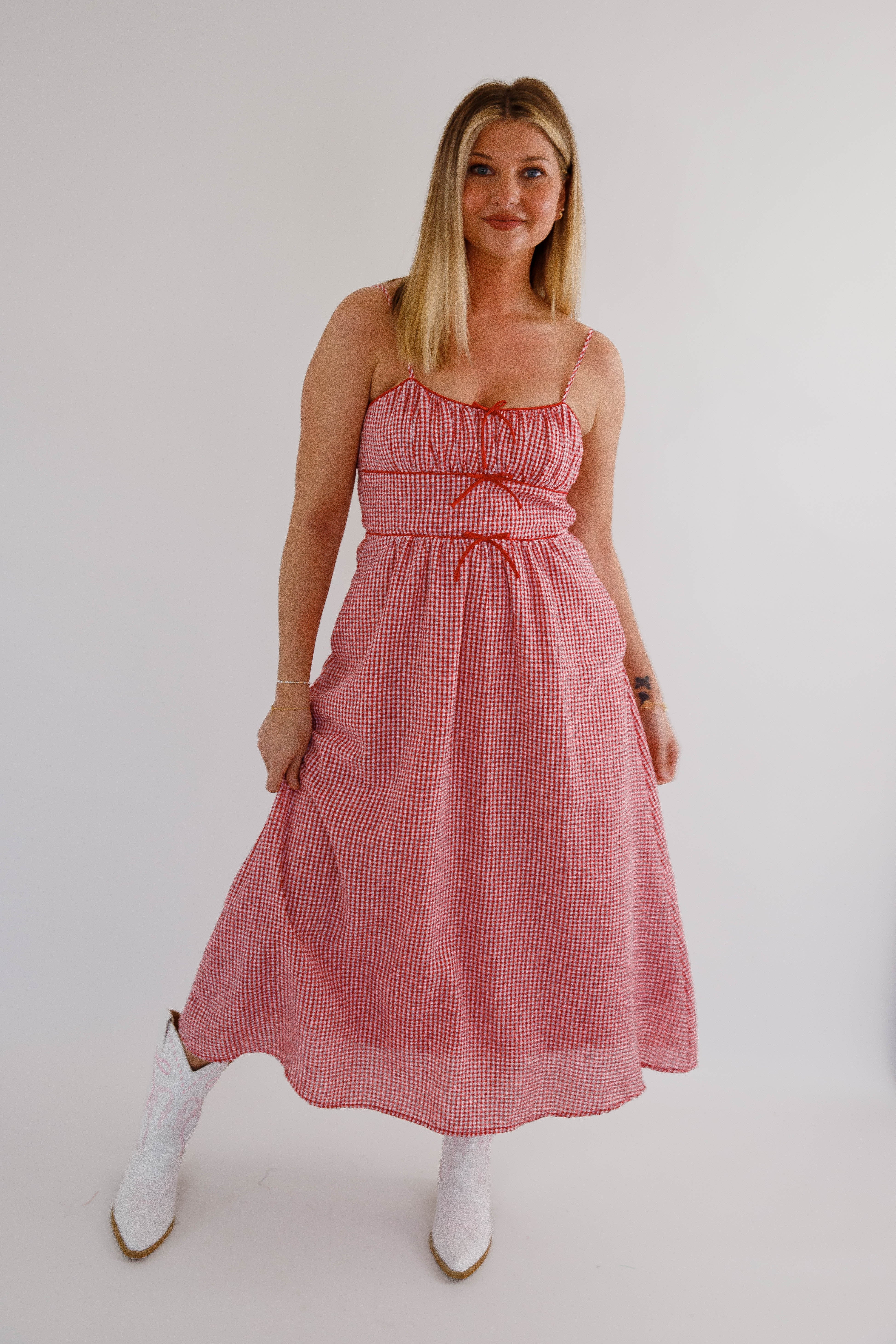 Innocently Flirting Midi Dress