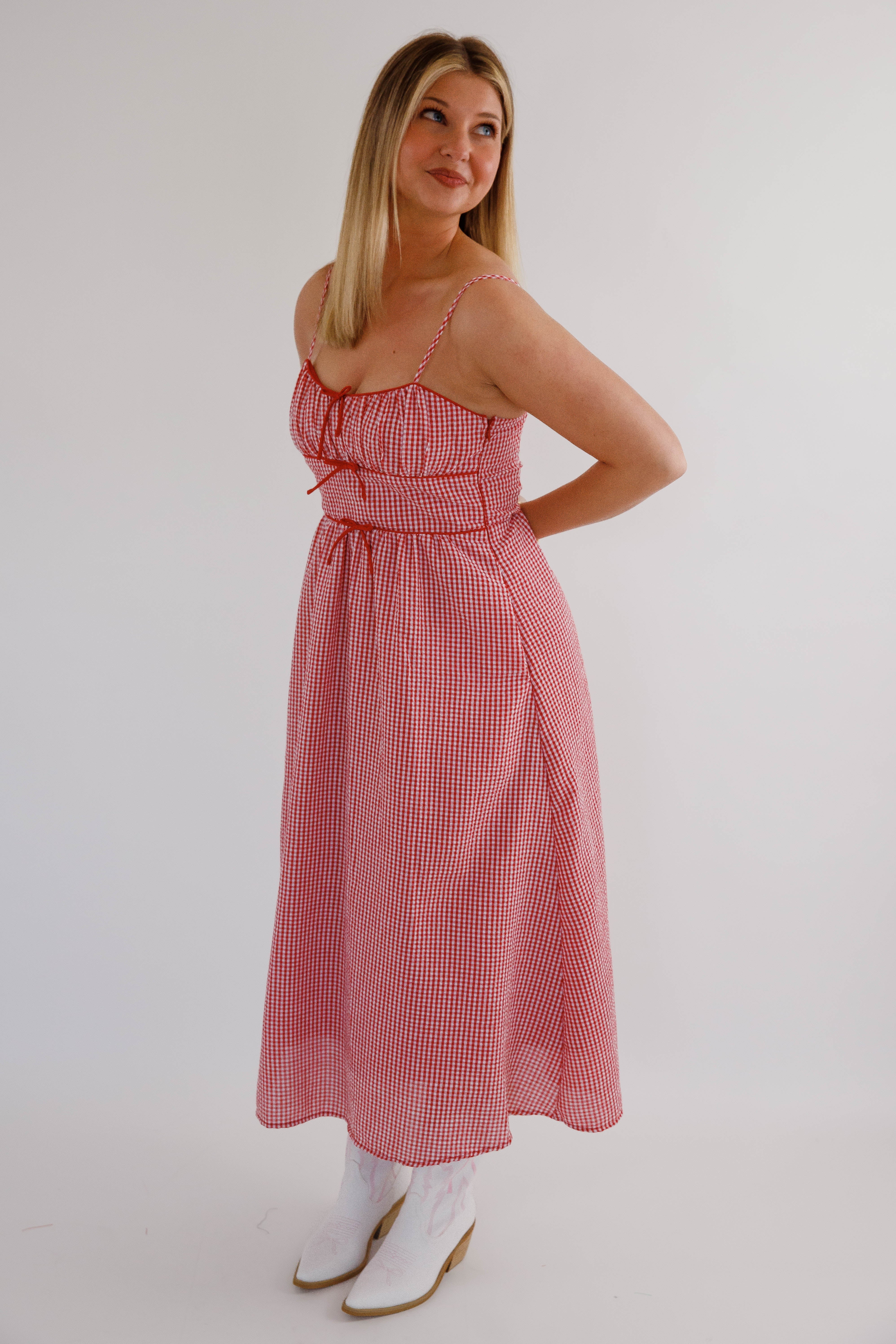 Innocently Flirting Midi Dress