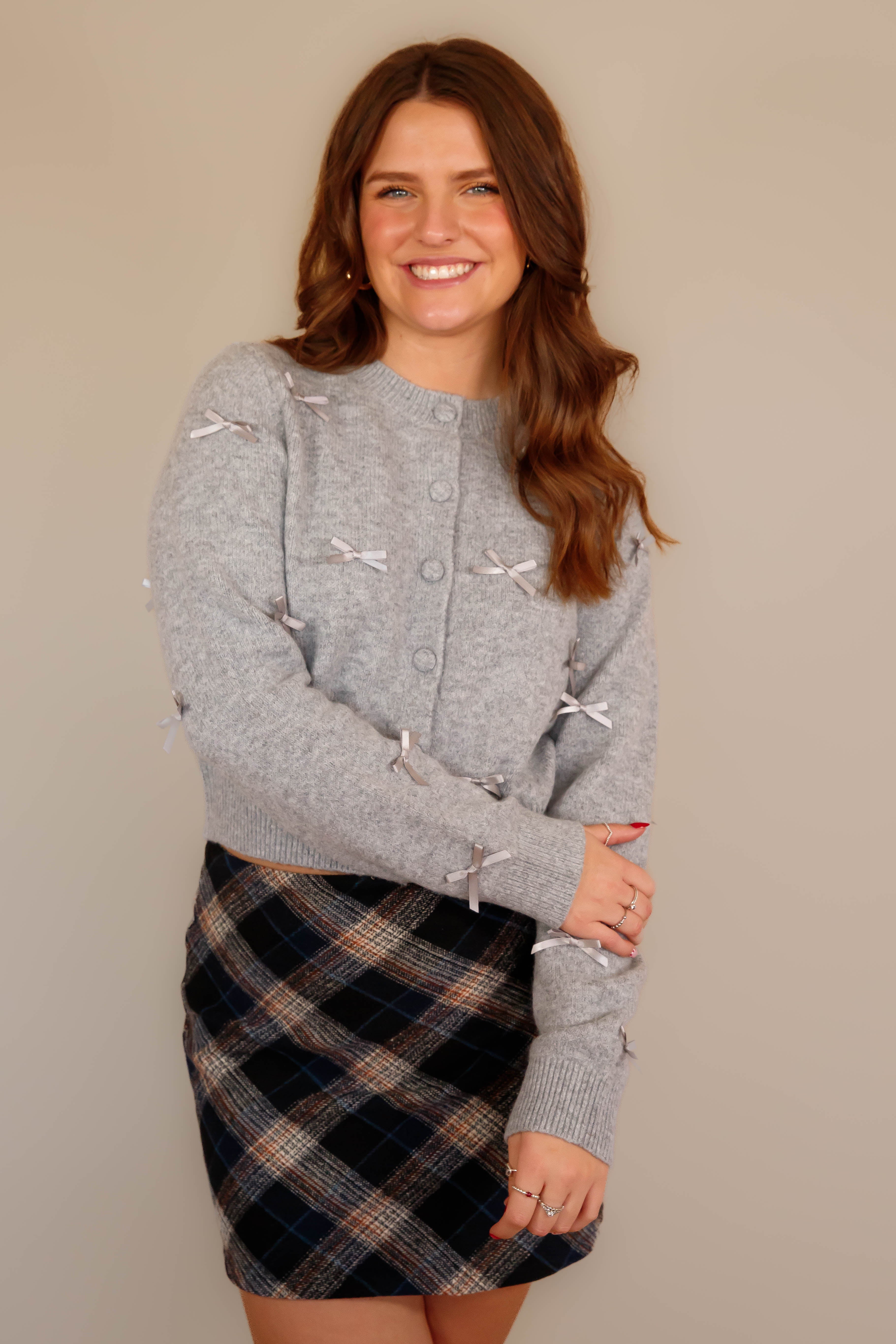 Look The Other Way Bow Cardigan