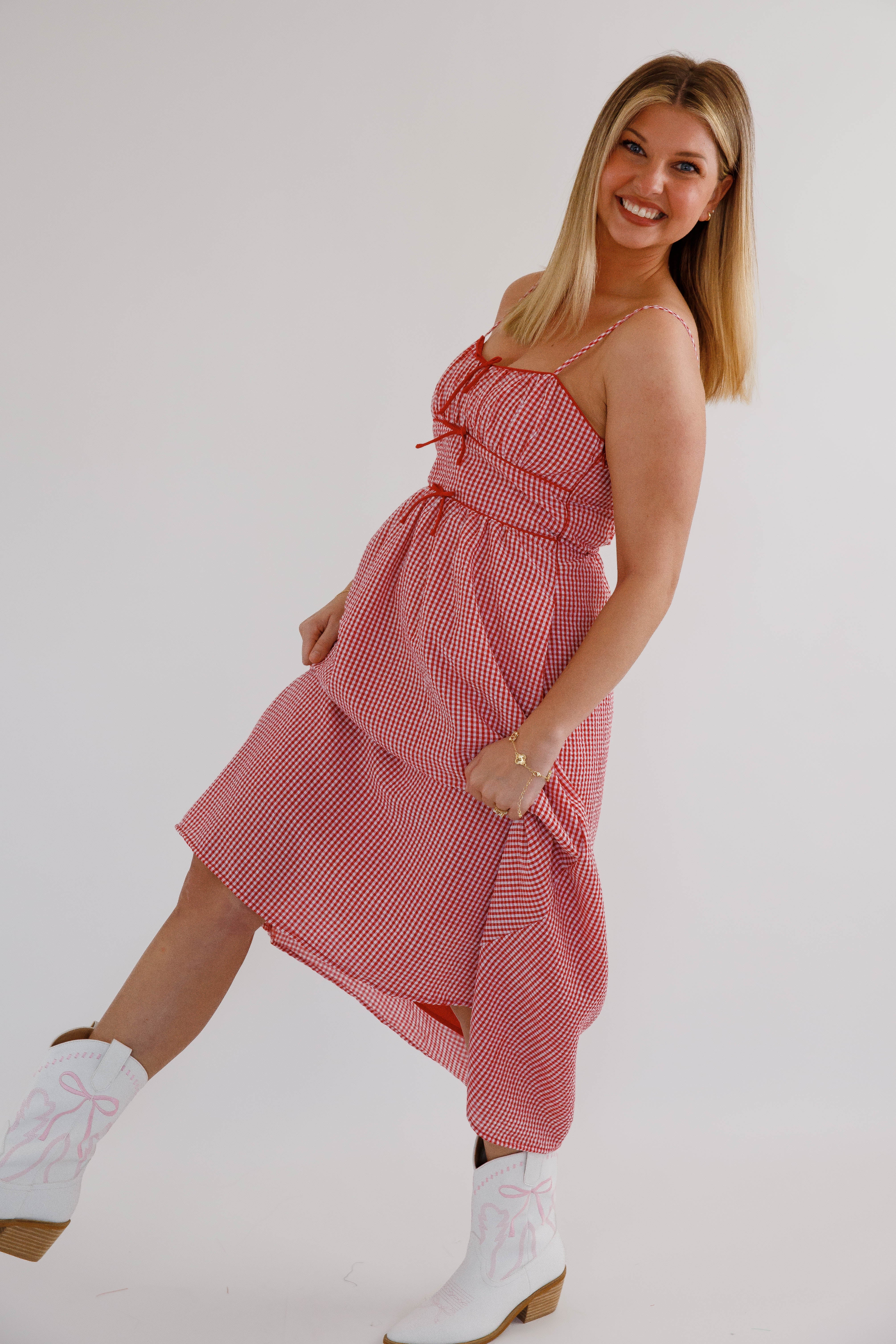 Innocently Flirting Midi Dress