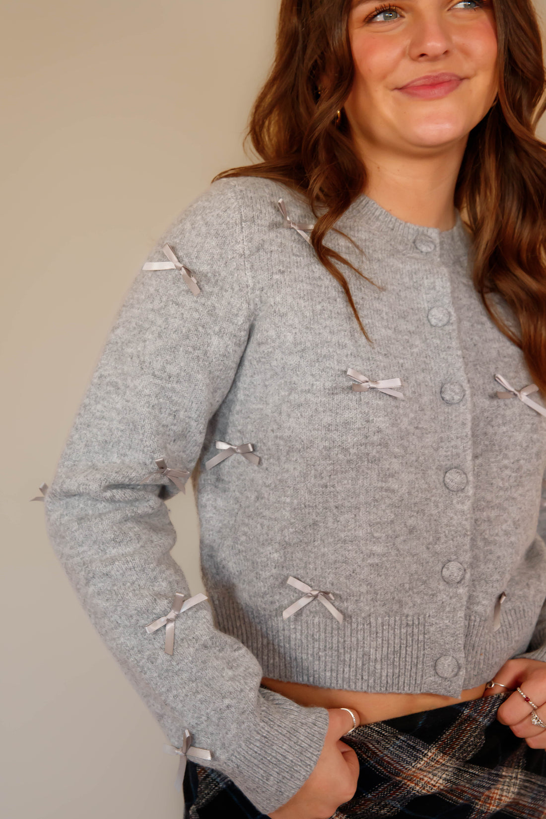 Look The Other Way Bow Cardigan