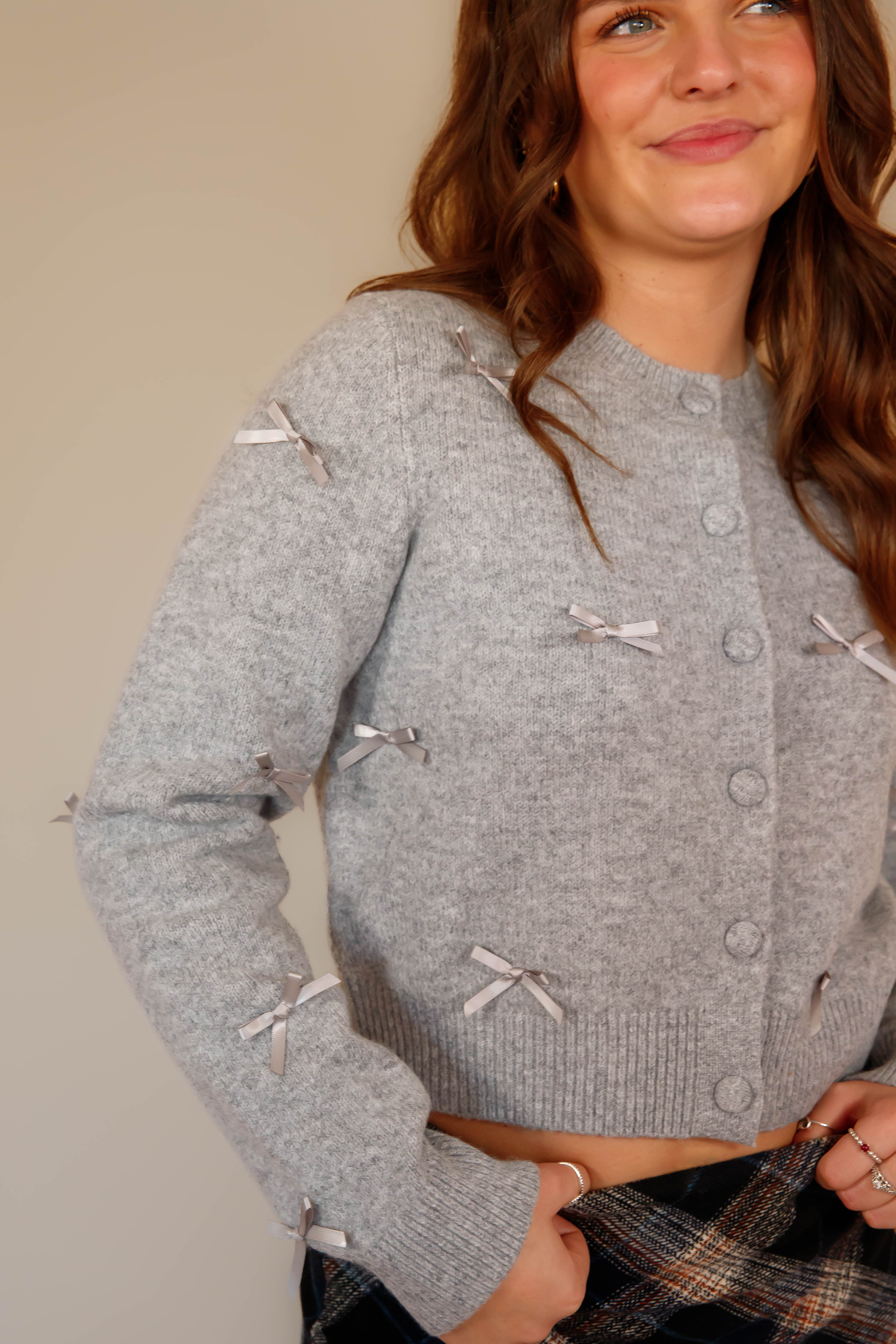 Look The Other Way Bow Cardigan