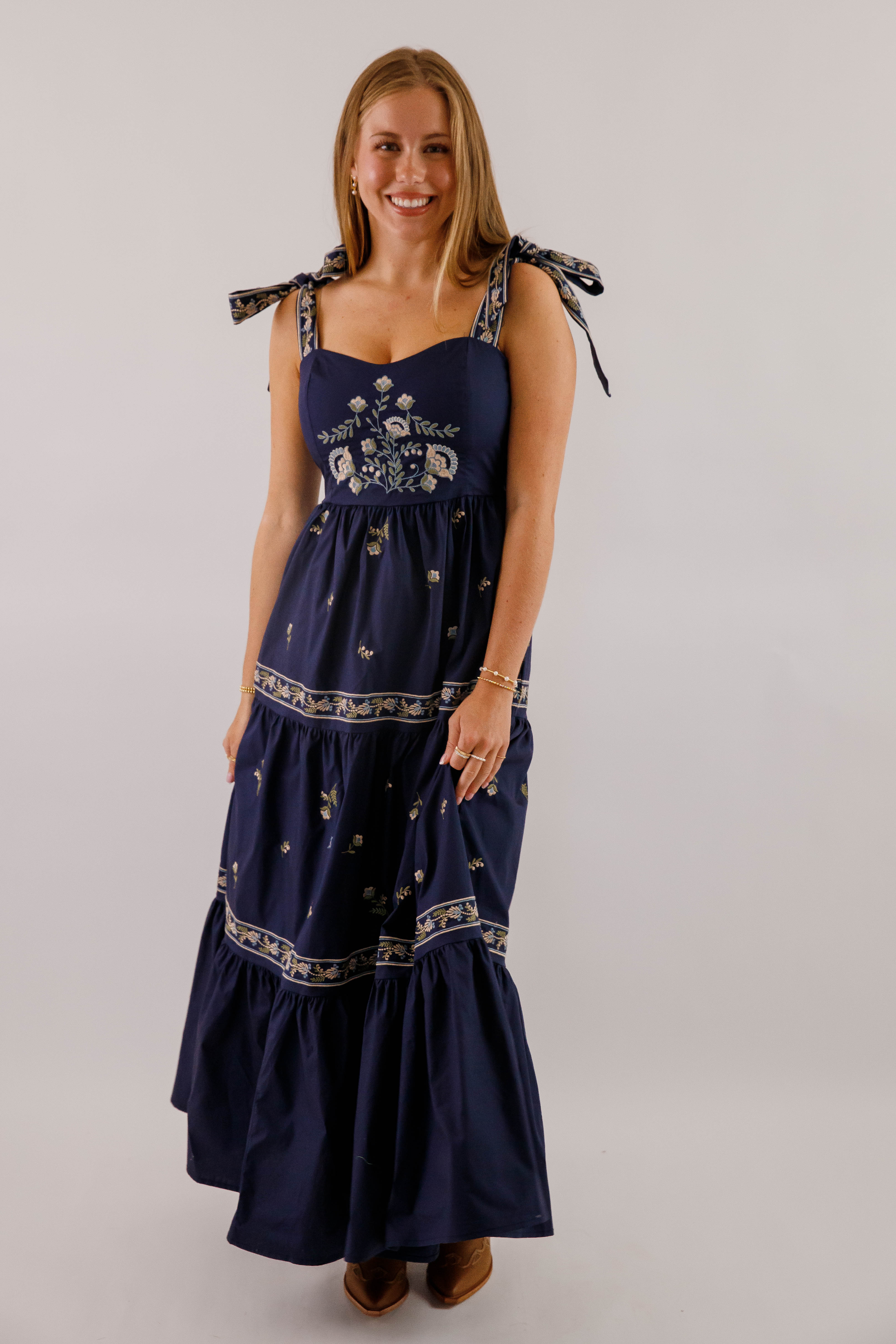 RESTOCK: A Feeling of Gratitude Maxi Dress-Navy