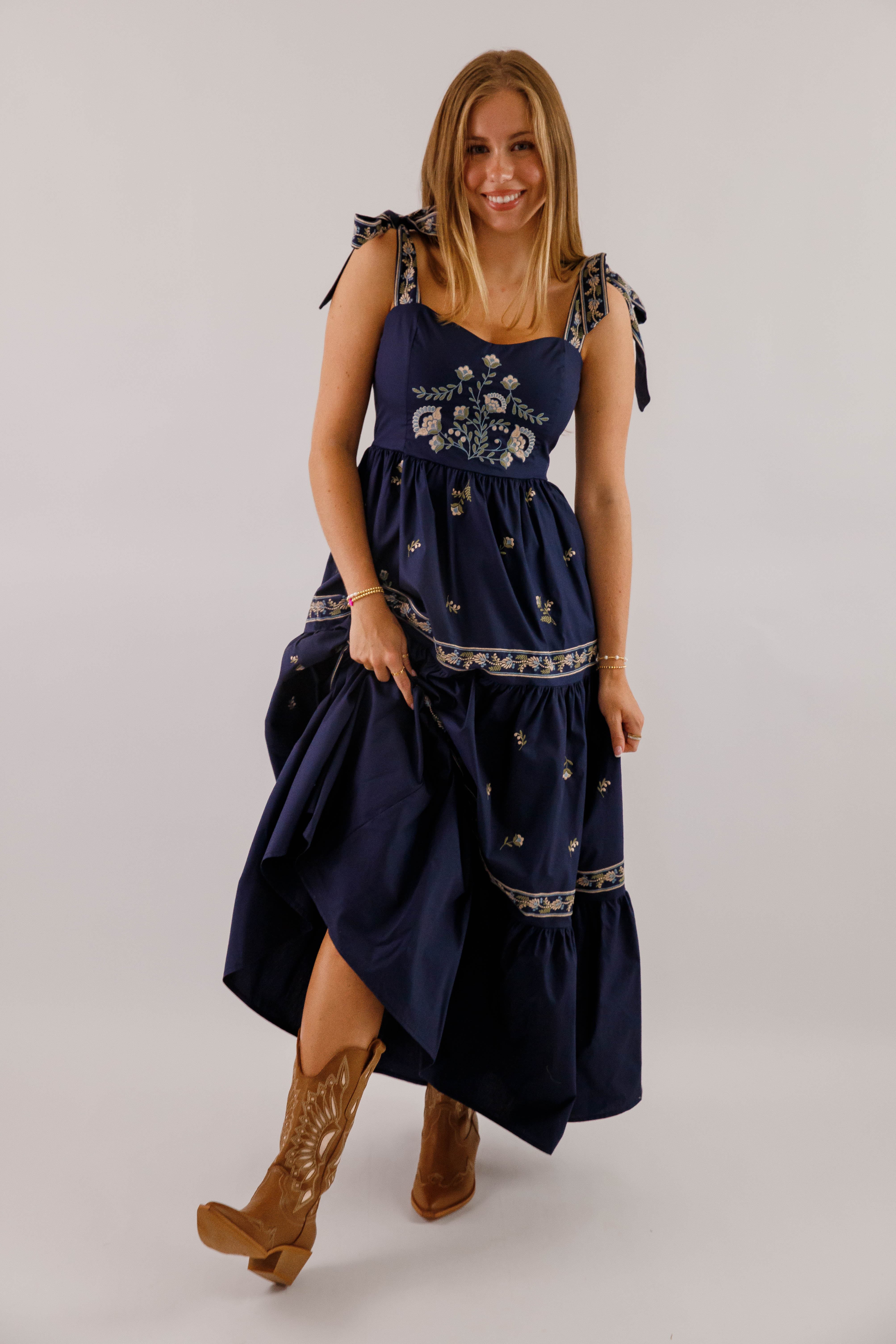RESTOCK: A Feeling of Gratitude Maxi Dress-Navy