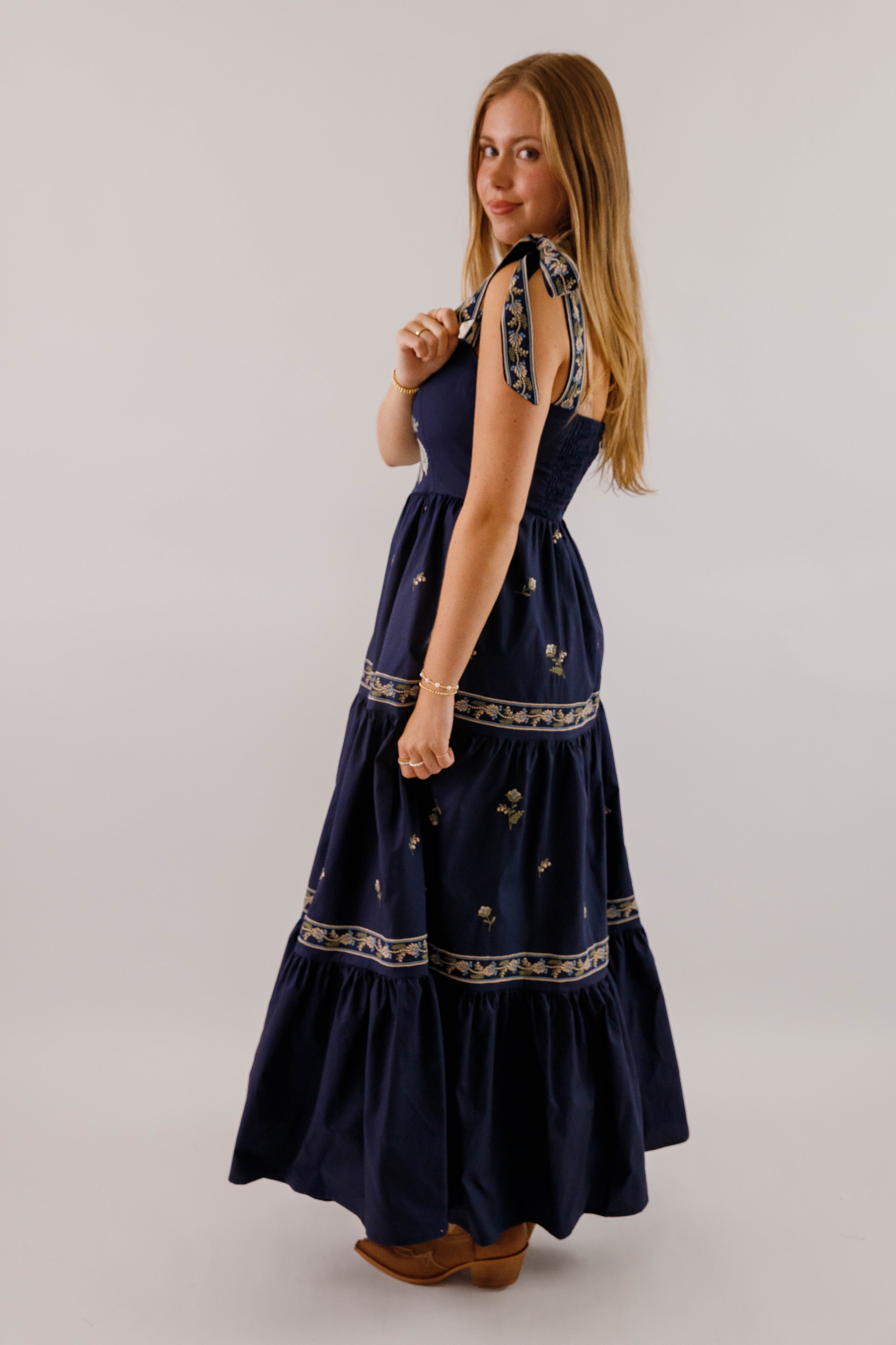 RESTOCK: A Feeling of Gratitude Maxi Dress-Navy