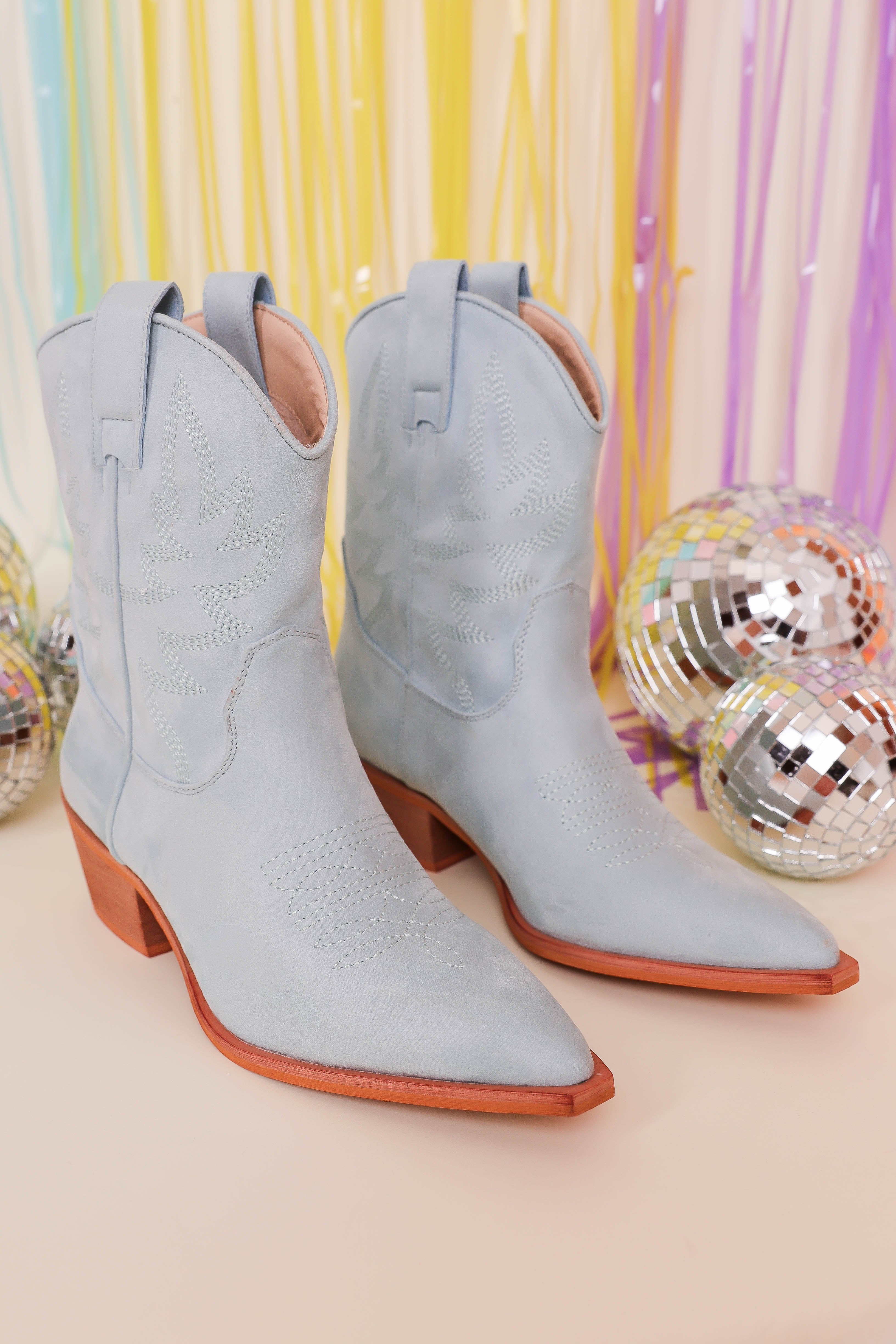 Claire Western Boots-Blue