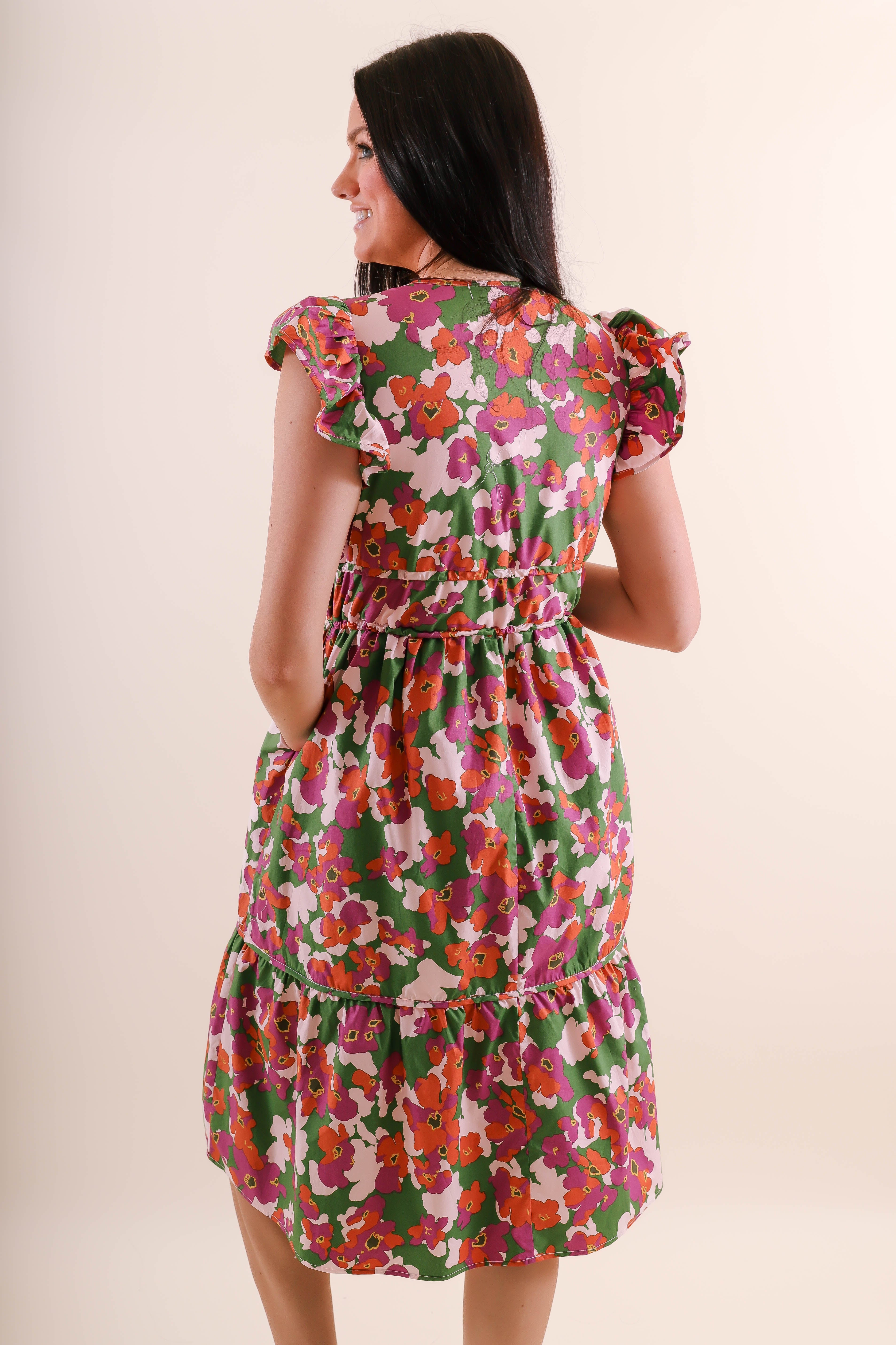 FINAL SALE: Growing My Own Garden Midi Dress