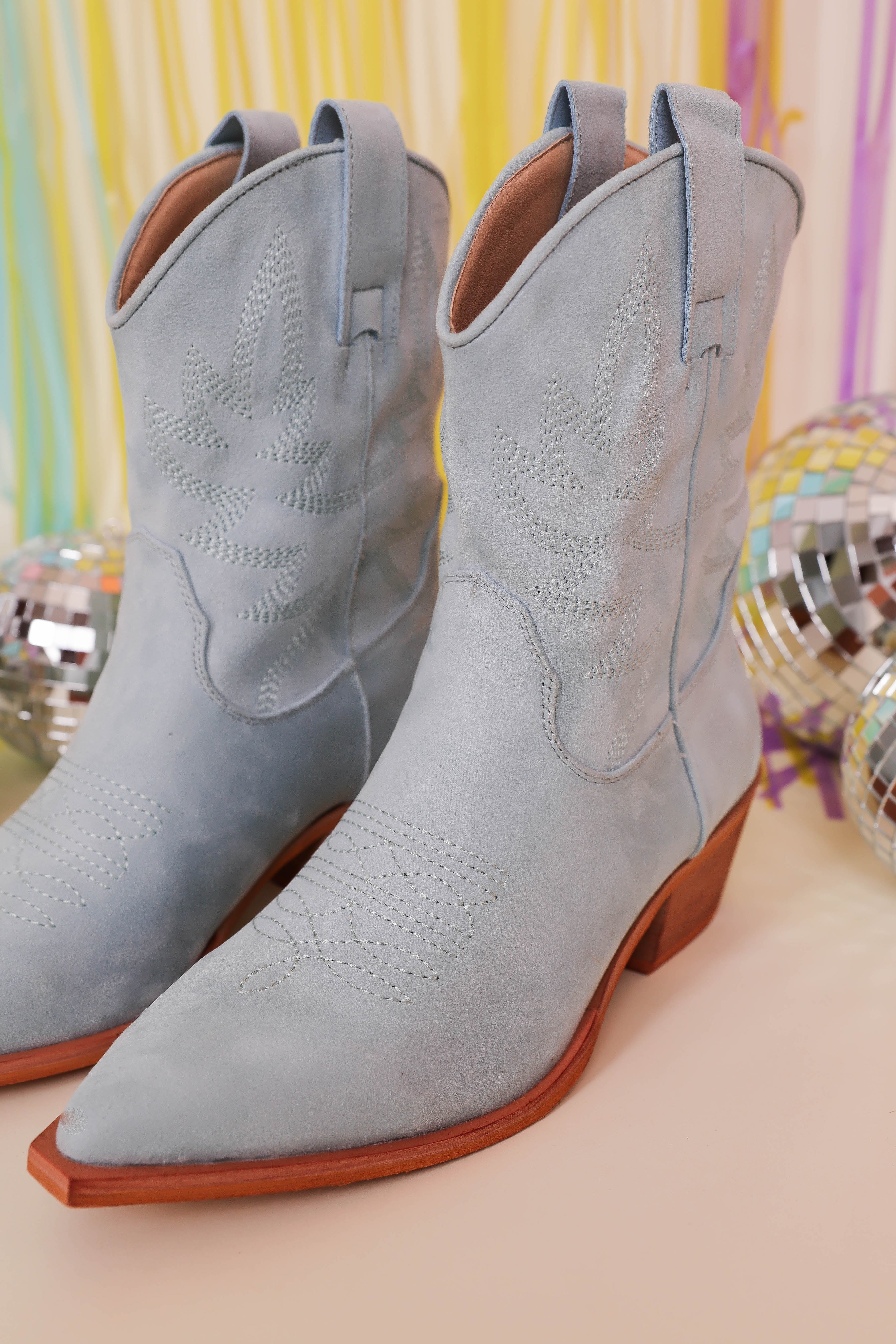Claire Western Boots-Blue