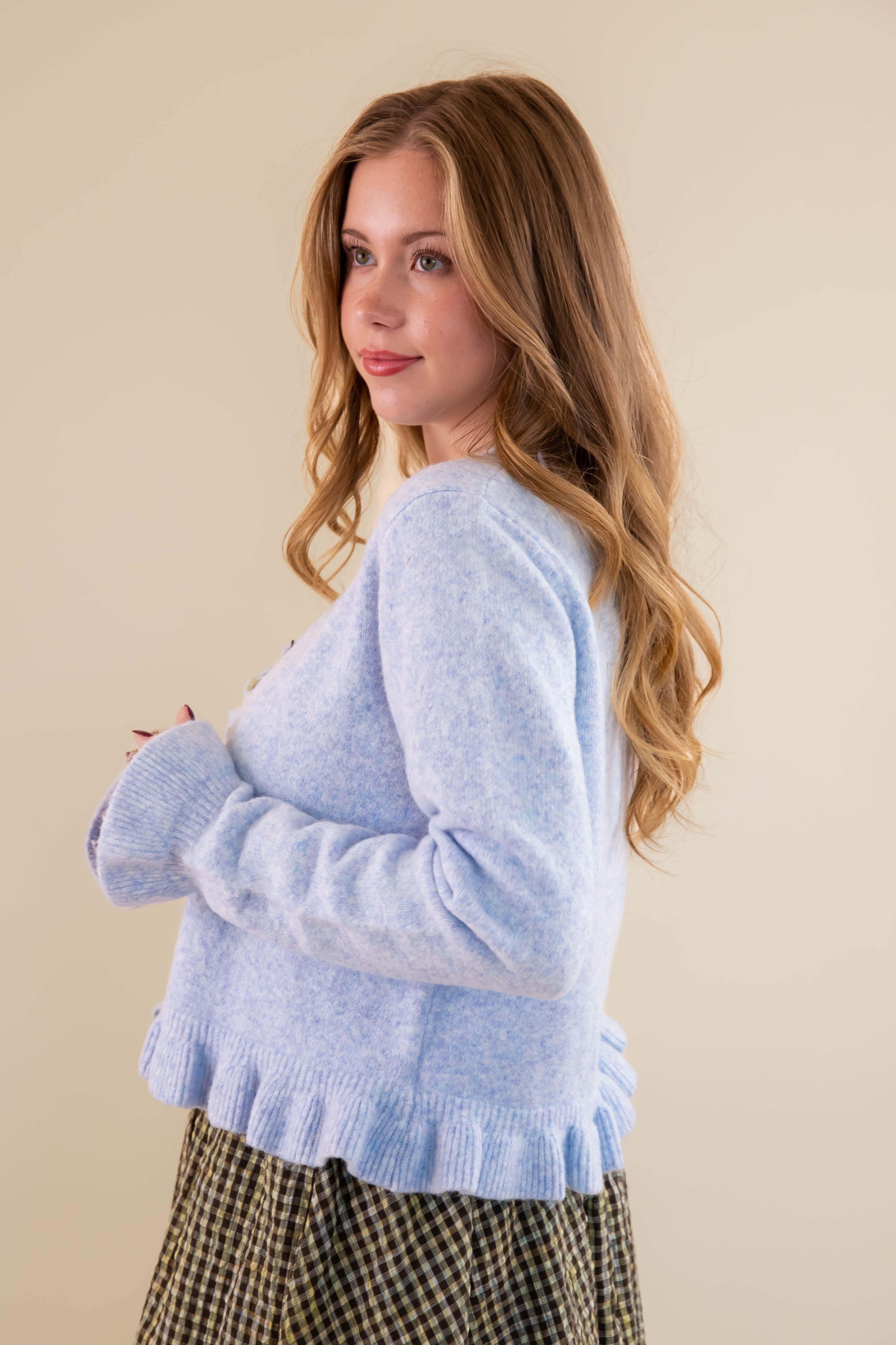The Sweeter Side Cardigan-Baby Blue