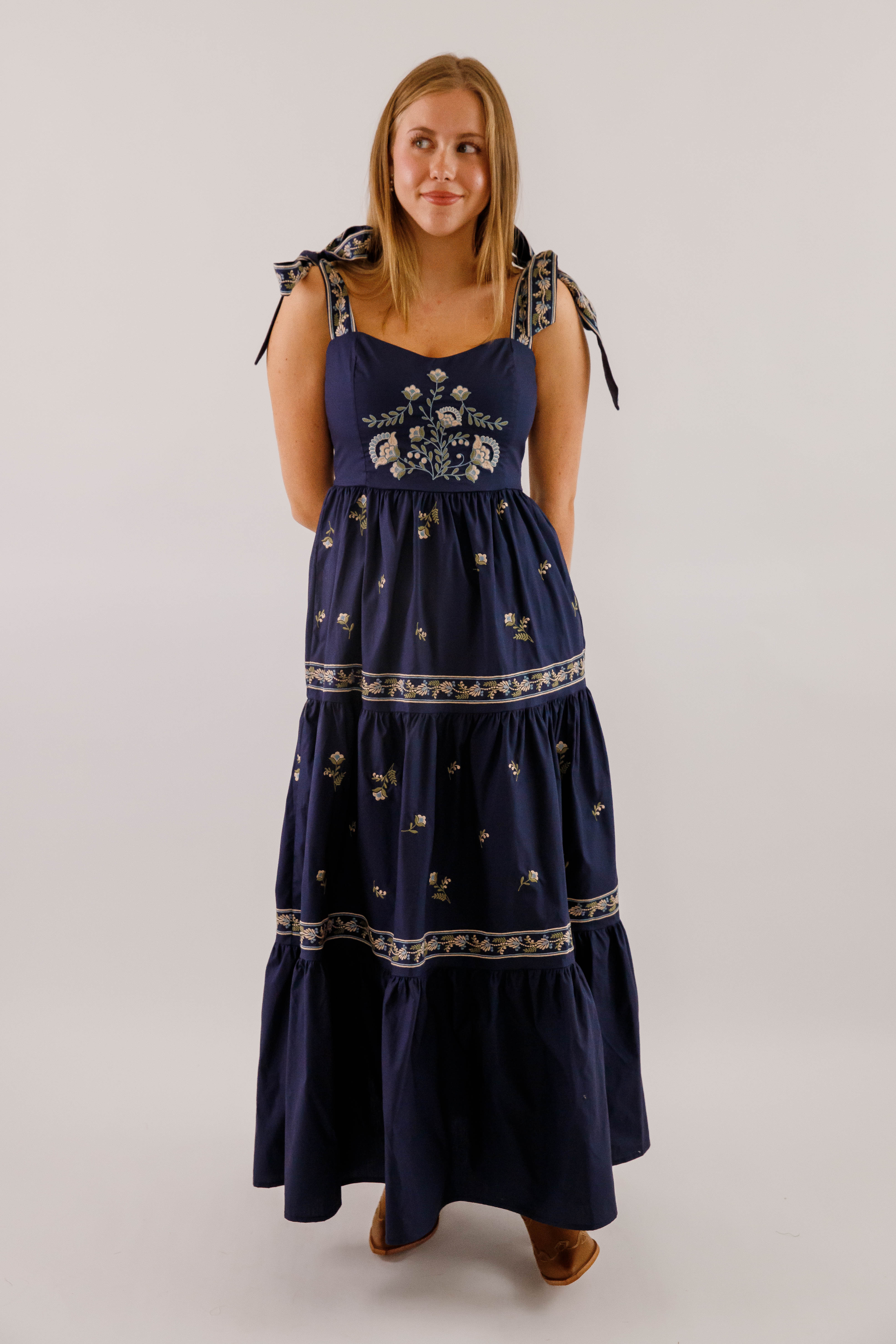 RESTOCK: A Feeling of Gratitude Maxi Dress-Navy