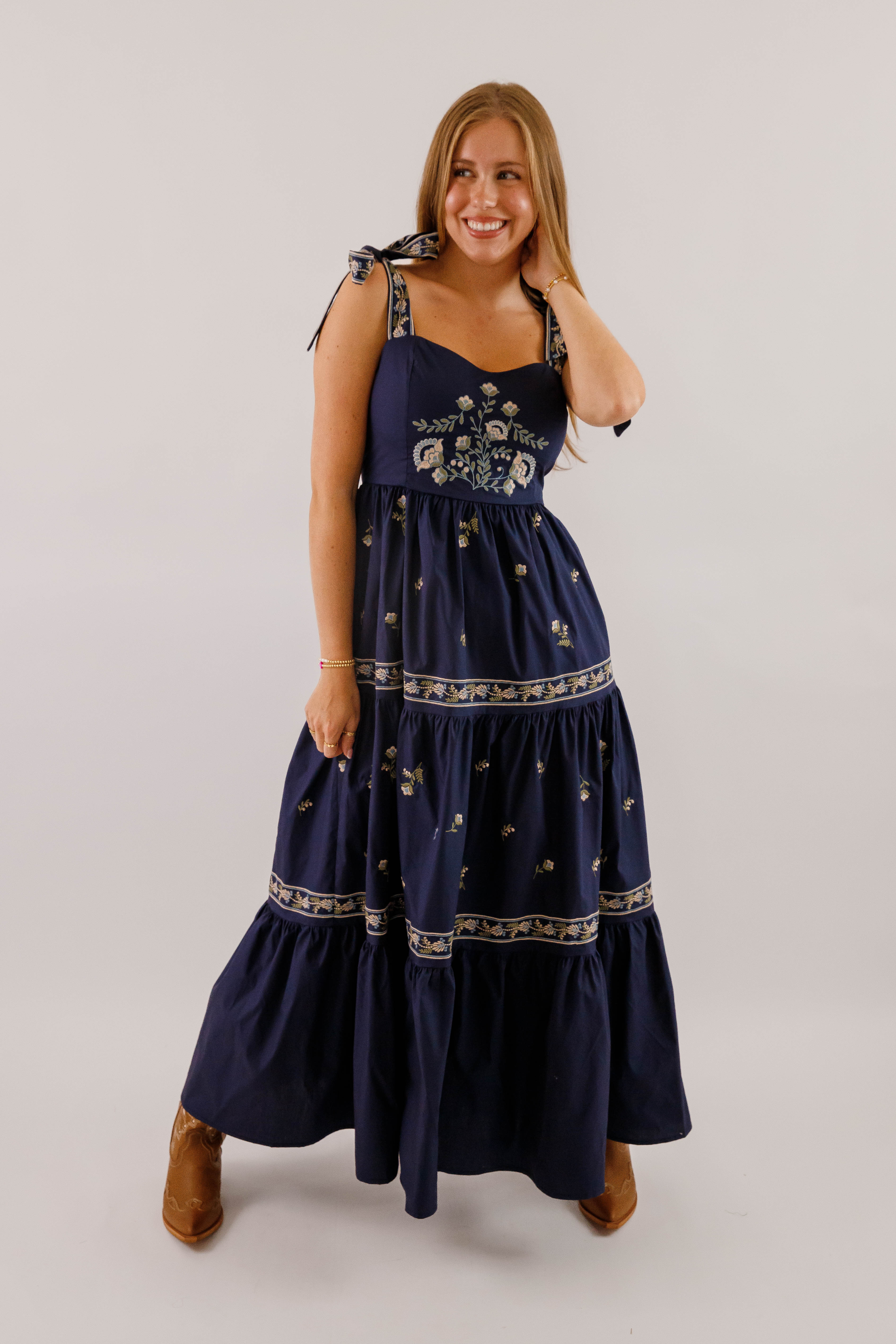 RESTOCK: A Feeling of Gratitude Maxi Dress-Navy