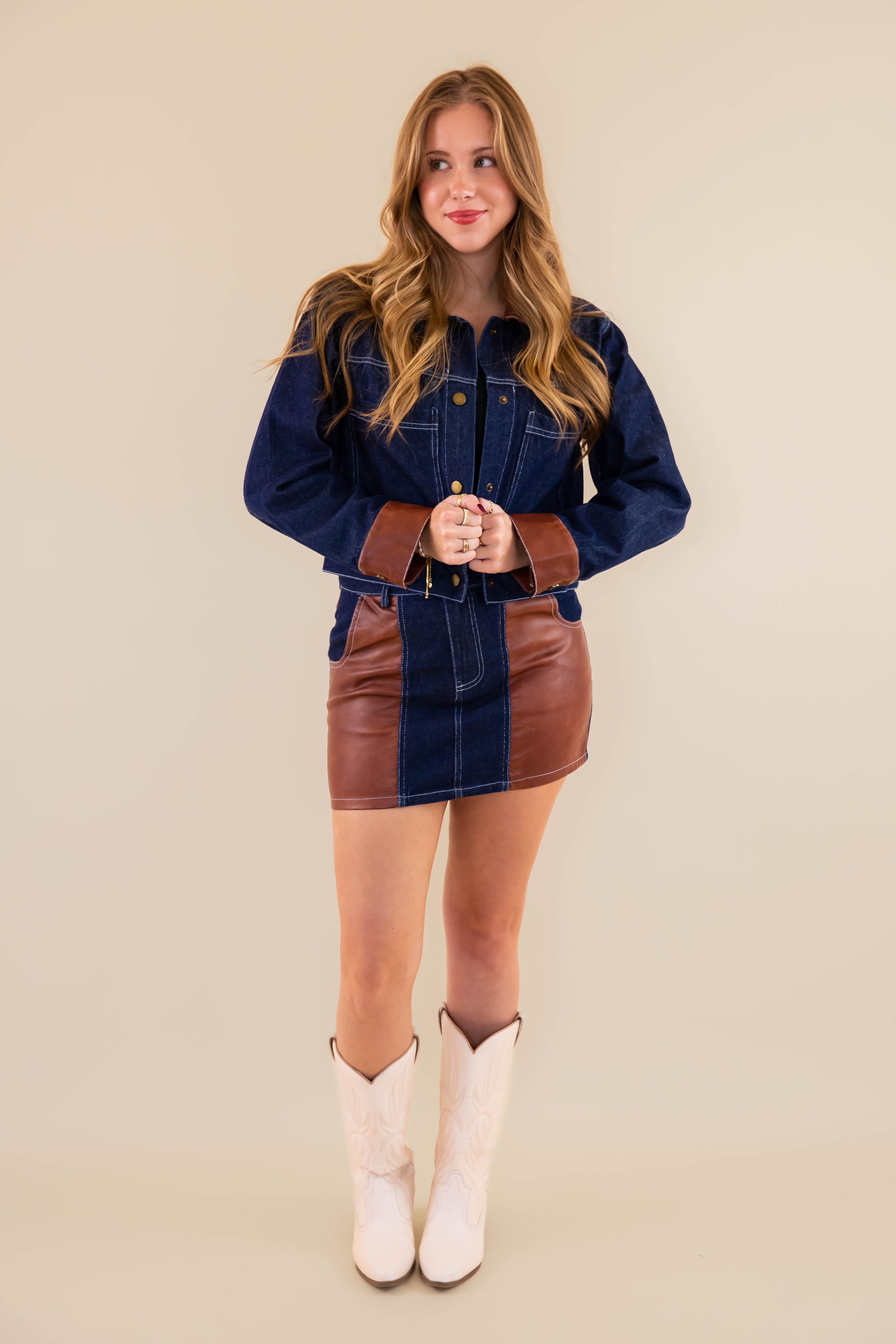 What I Came For Denim Mini Skirt