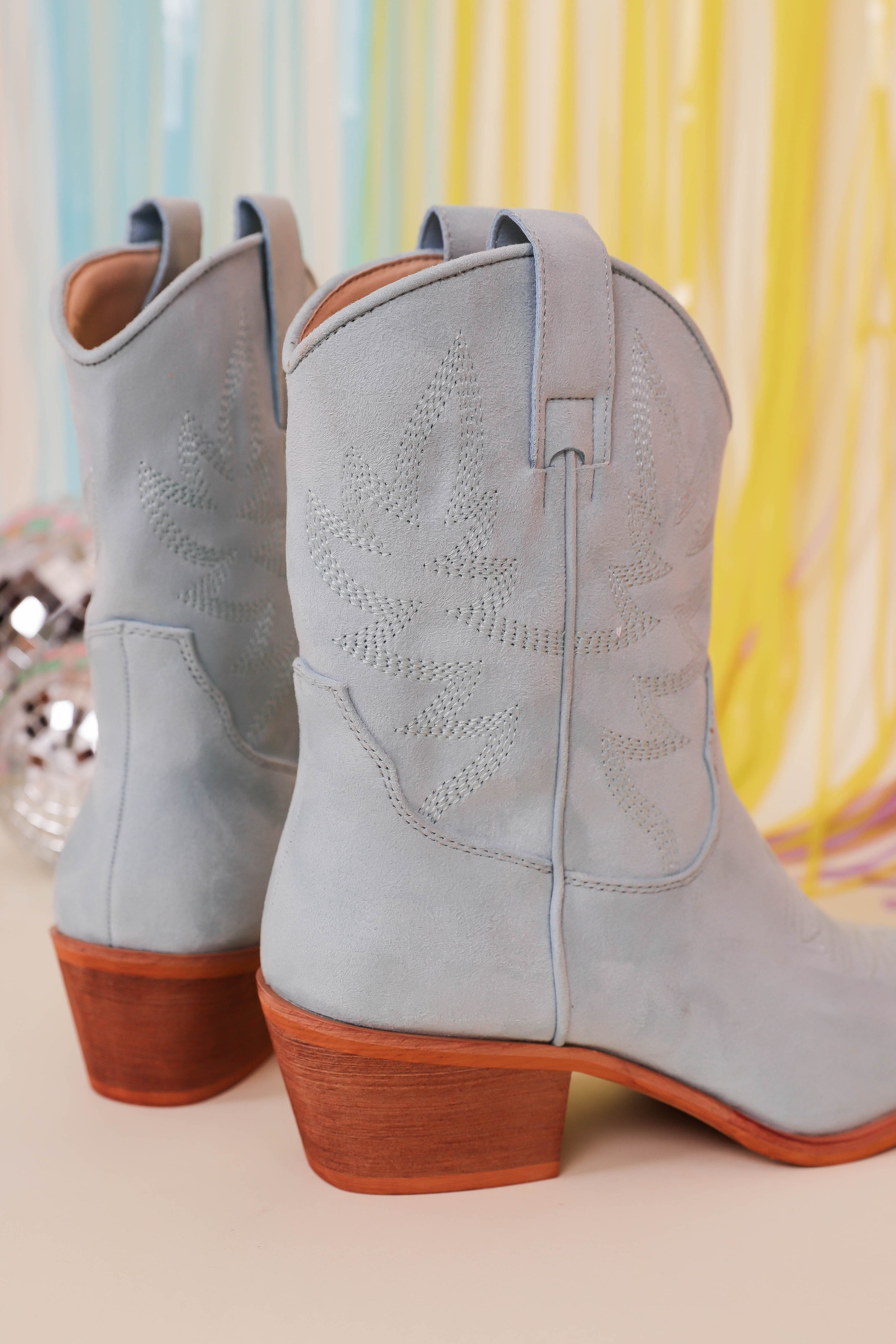 Claire Western Boots-Blue