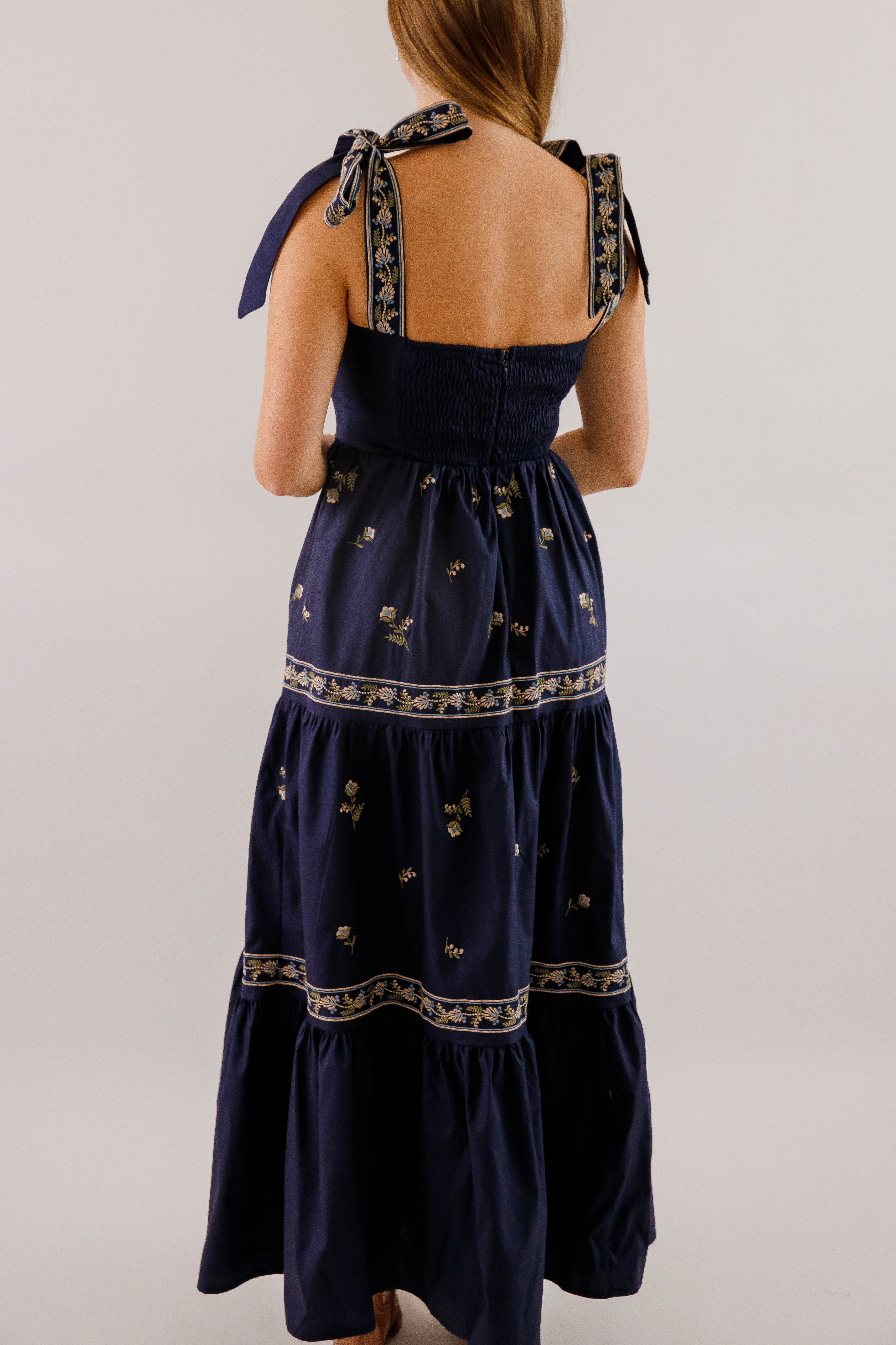 RESTOCK: A Feeling of Gratitude Maxi Dress-Navy