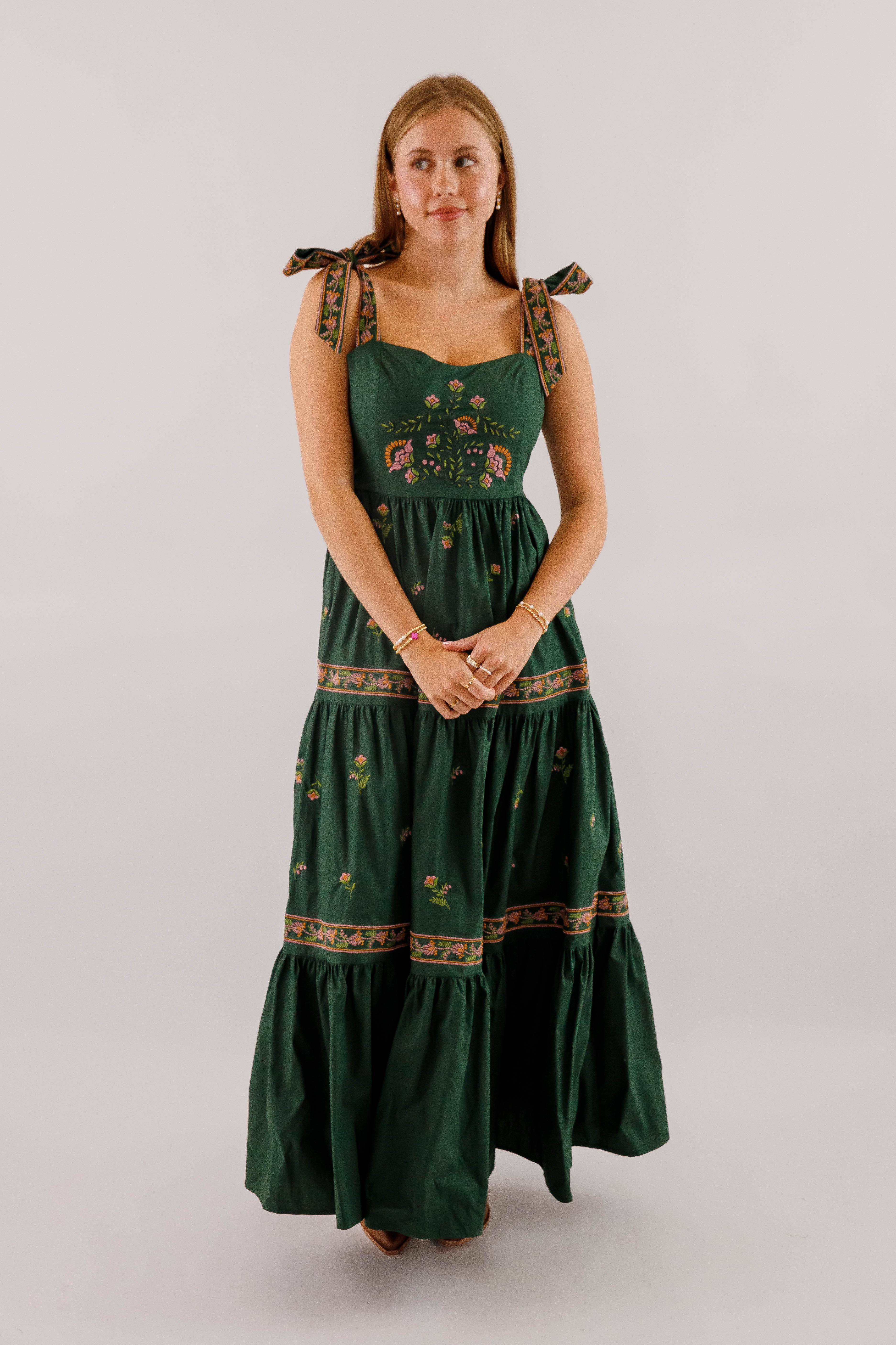 RESTOCK: A Feeling of Gratitude Maxi Dress-Hunter Green