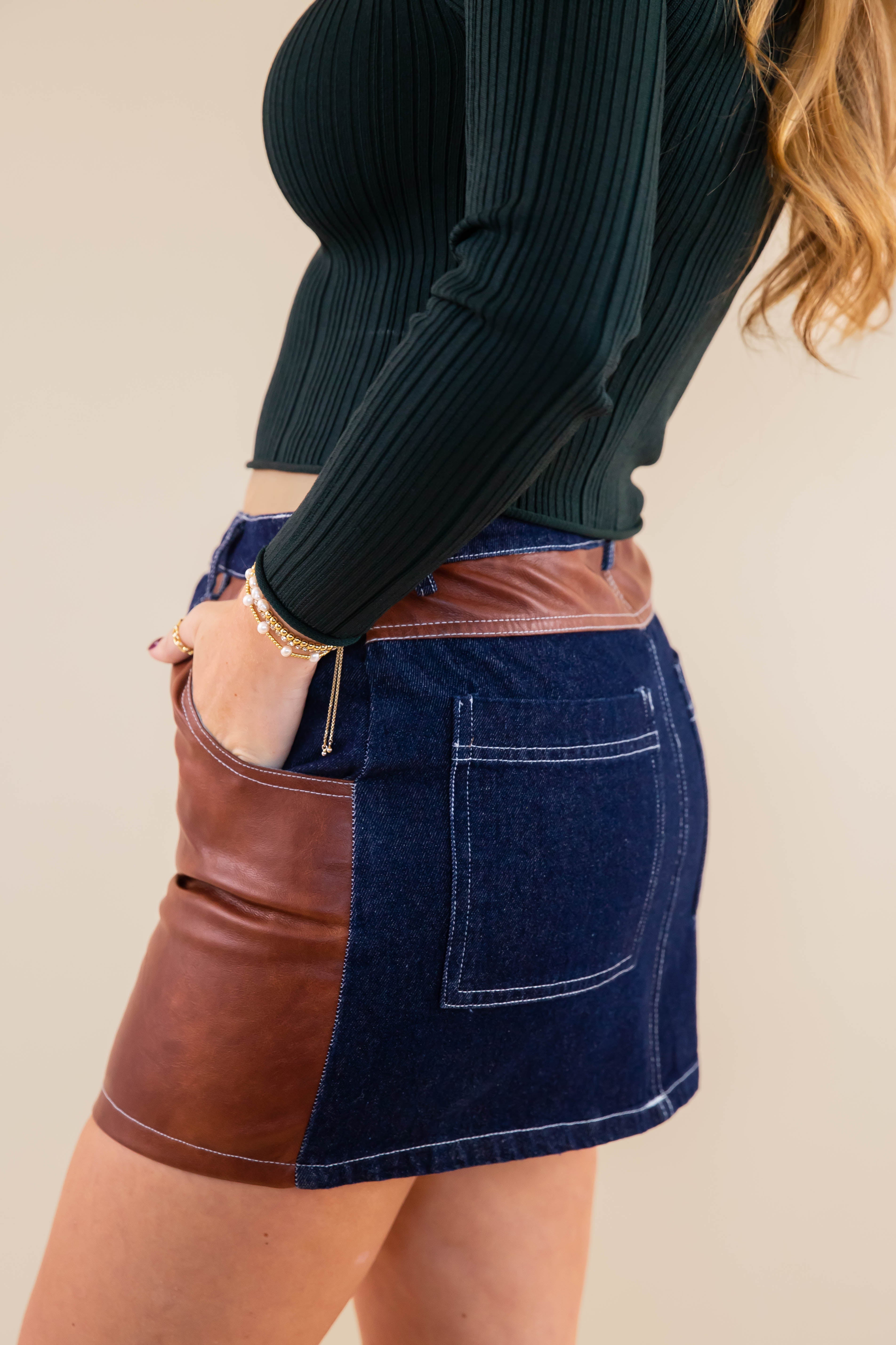 What I Came For Denim Mini Skirt