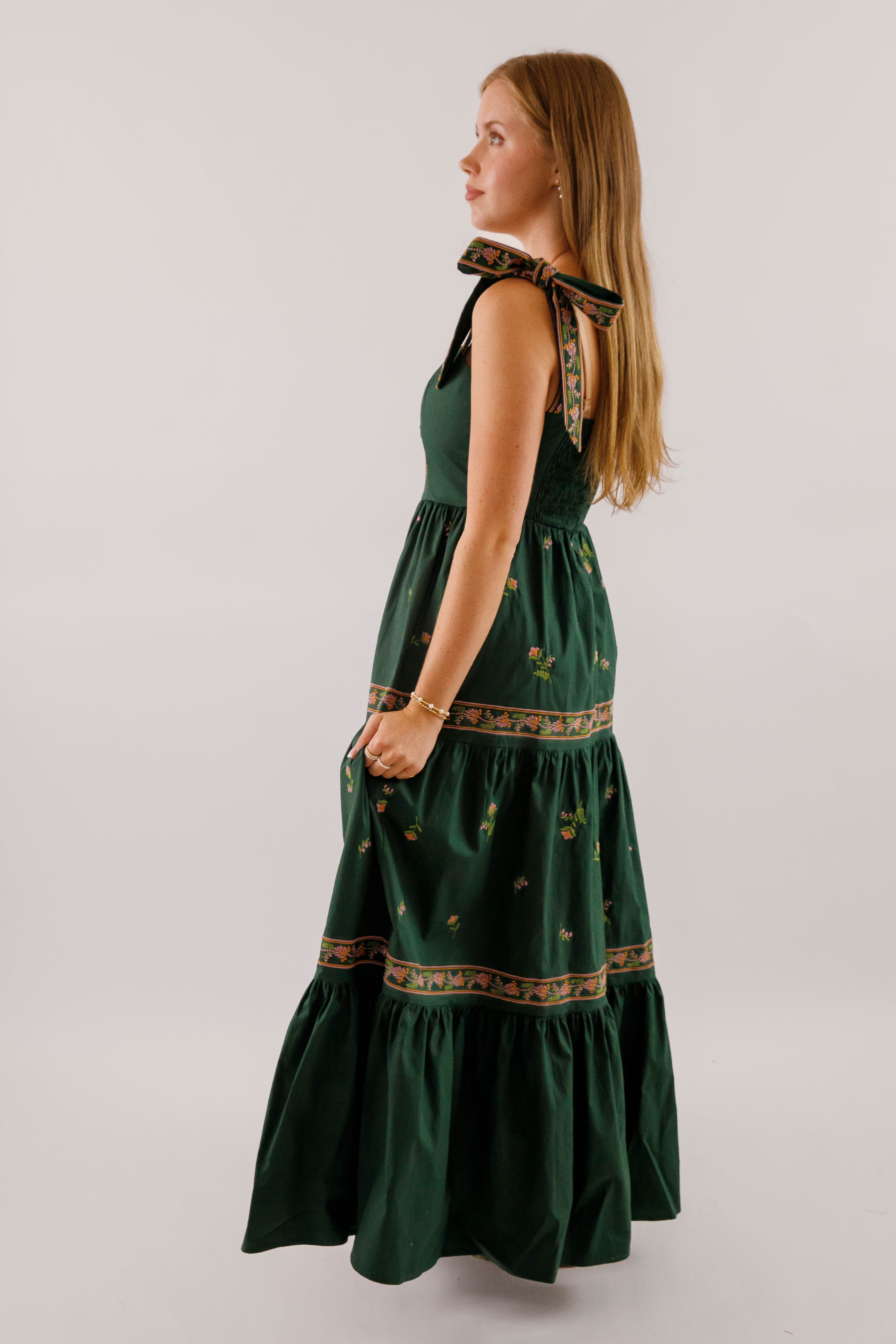RESTOCK: A Feeling of Gratitude Maxi Dress-Hunter Green