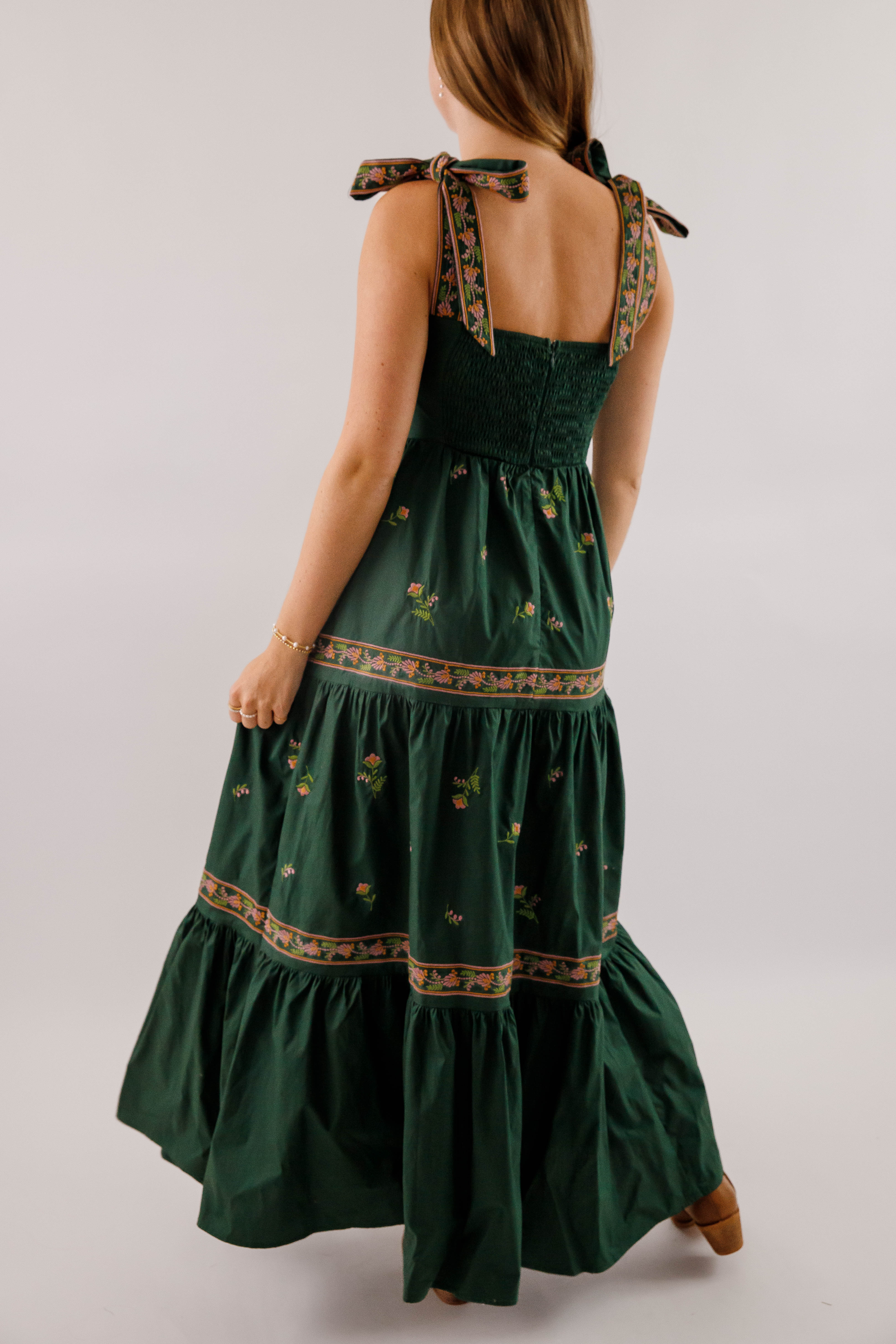 RESTOCK: A Feeling of Gratitude Maxi Dress-Hunter Green