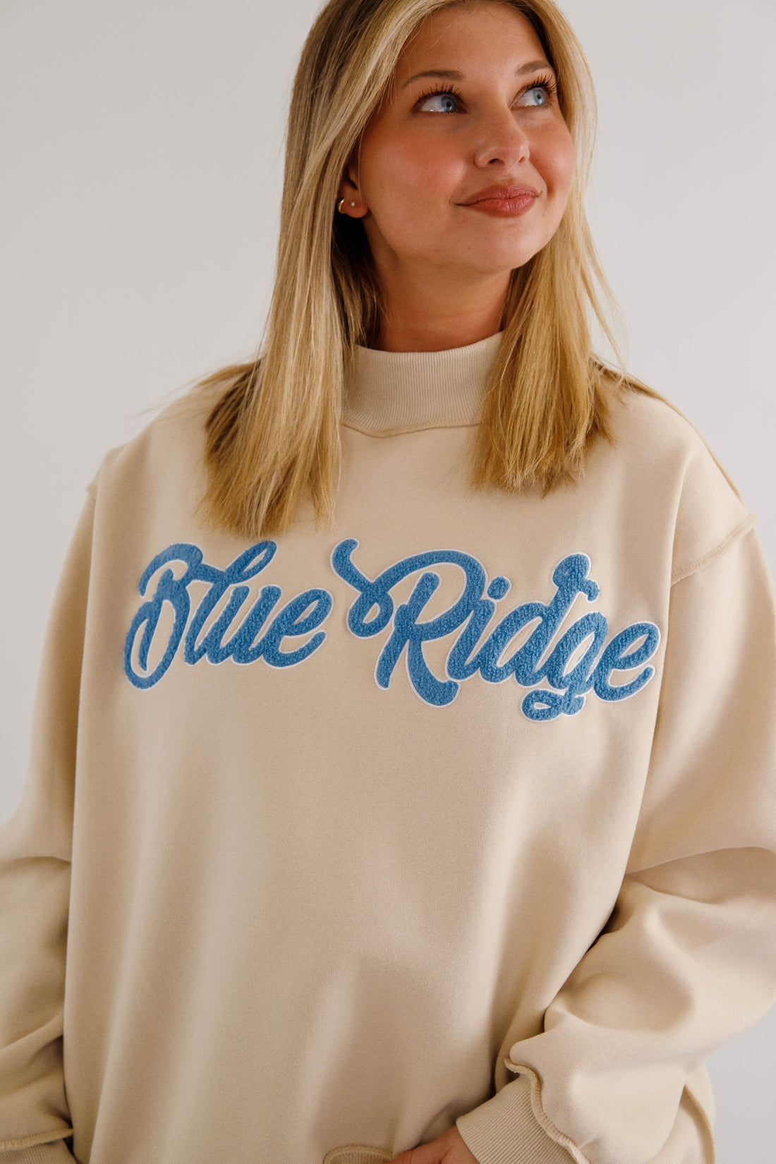 Blue Ridge Mockneck Pullover-Taupe