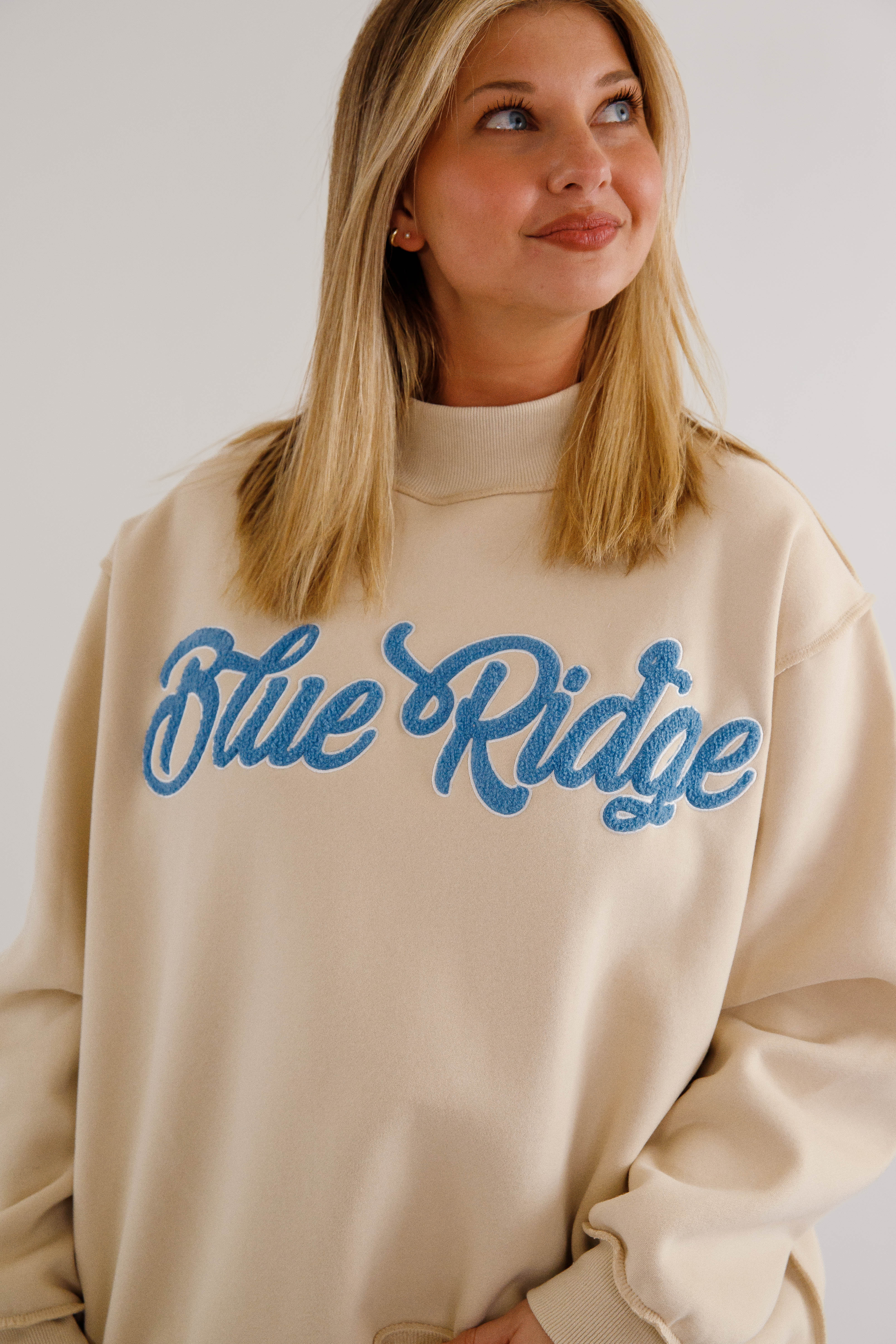 Blue Ridge Mockneck Pullover-Taupe