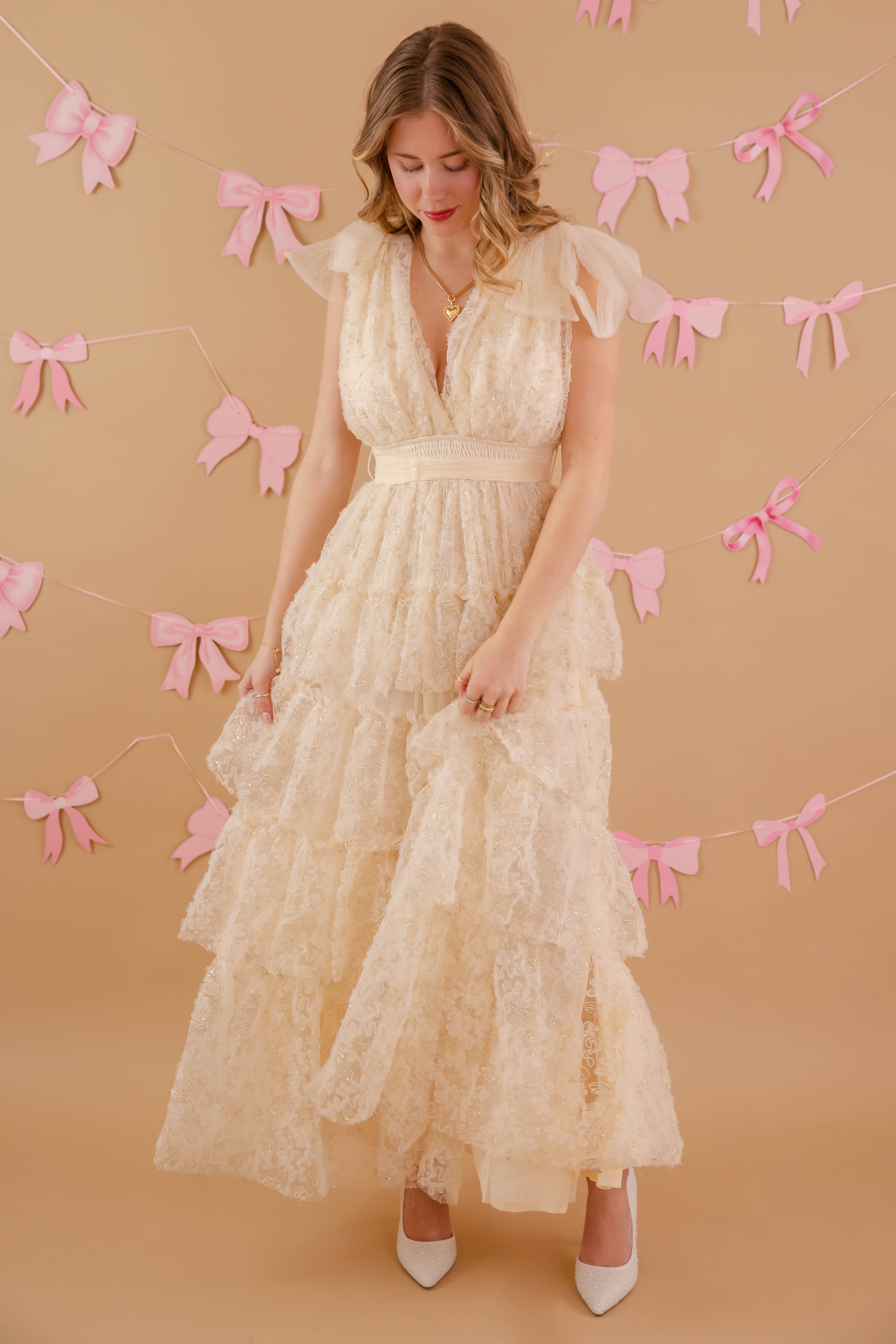 Angelic Bliss Tulle Maxi Dress