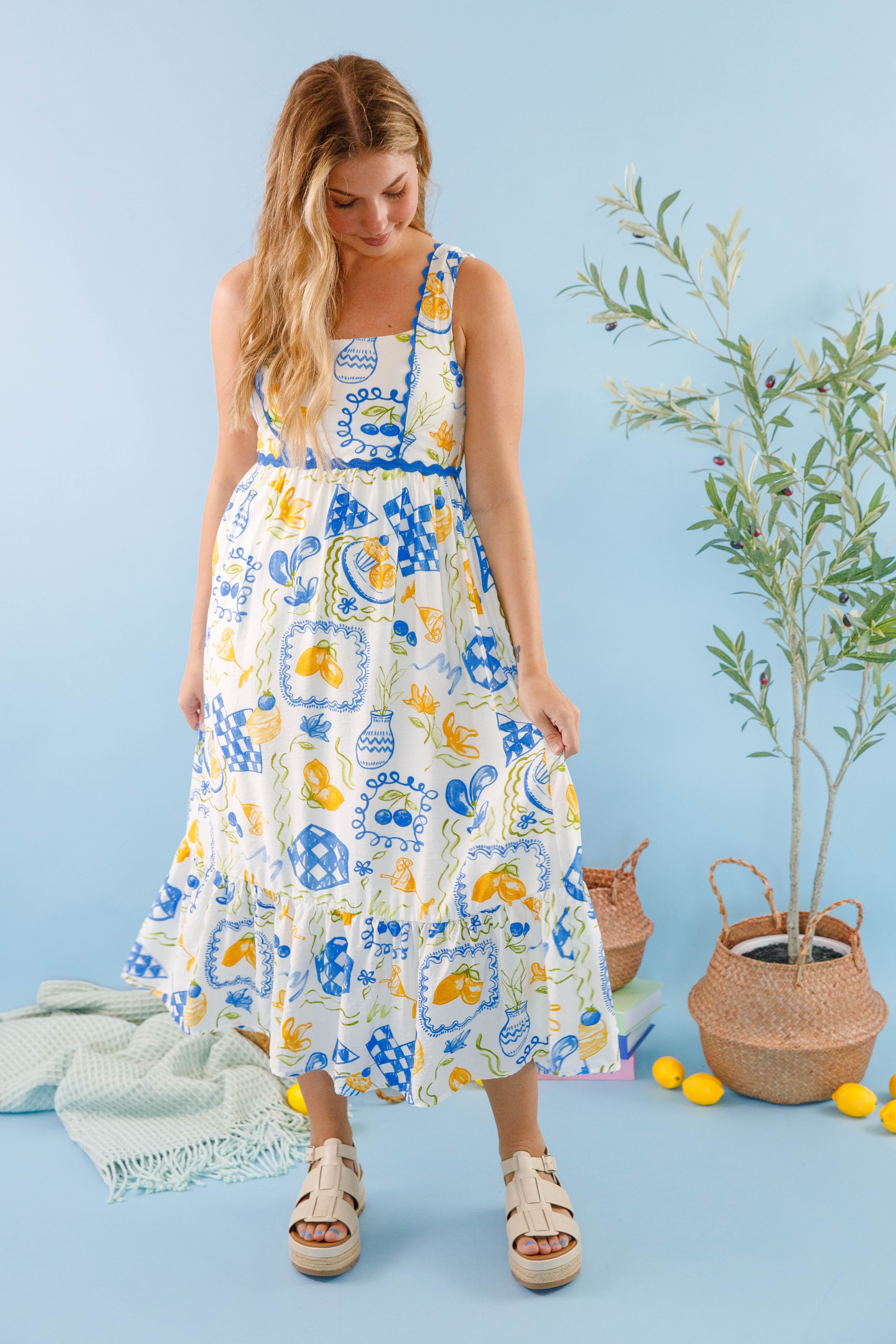 Over For Lunch Midi Dress