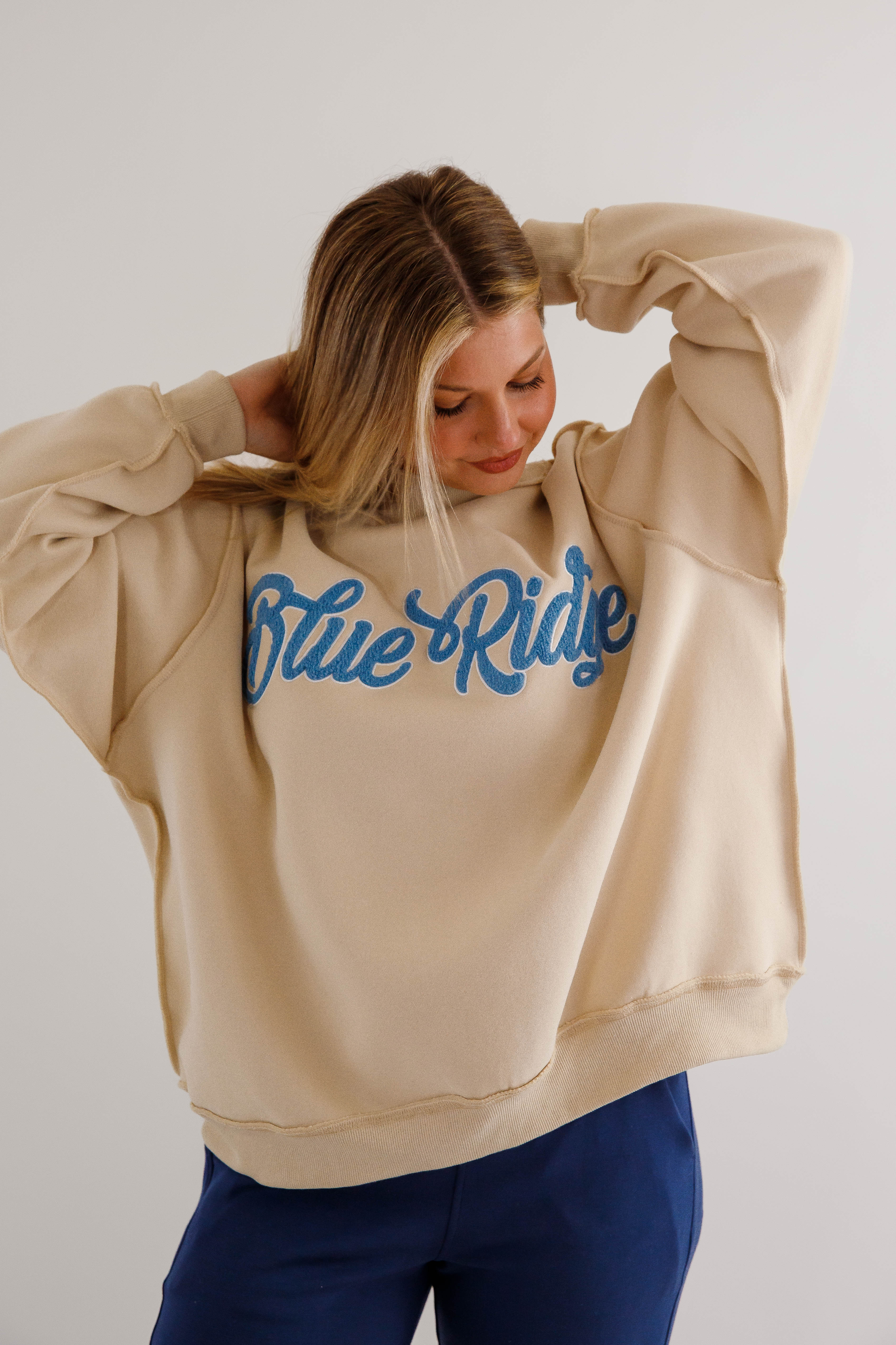Blue Ridge Mockneck Pullover-Taupe