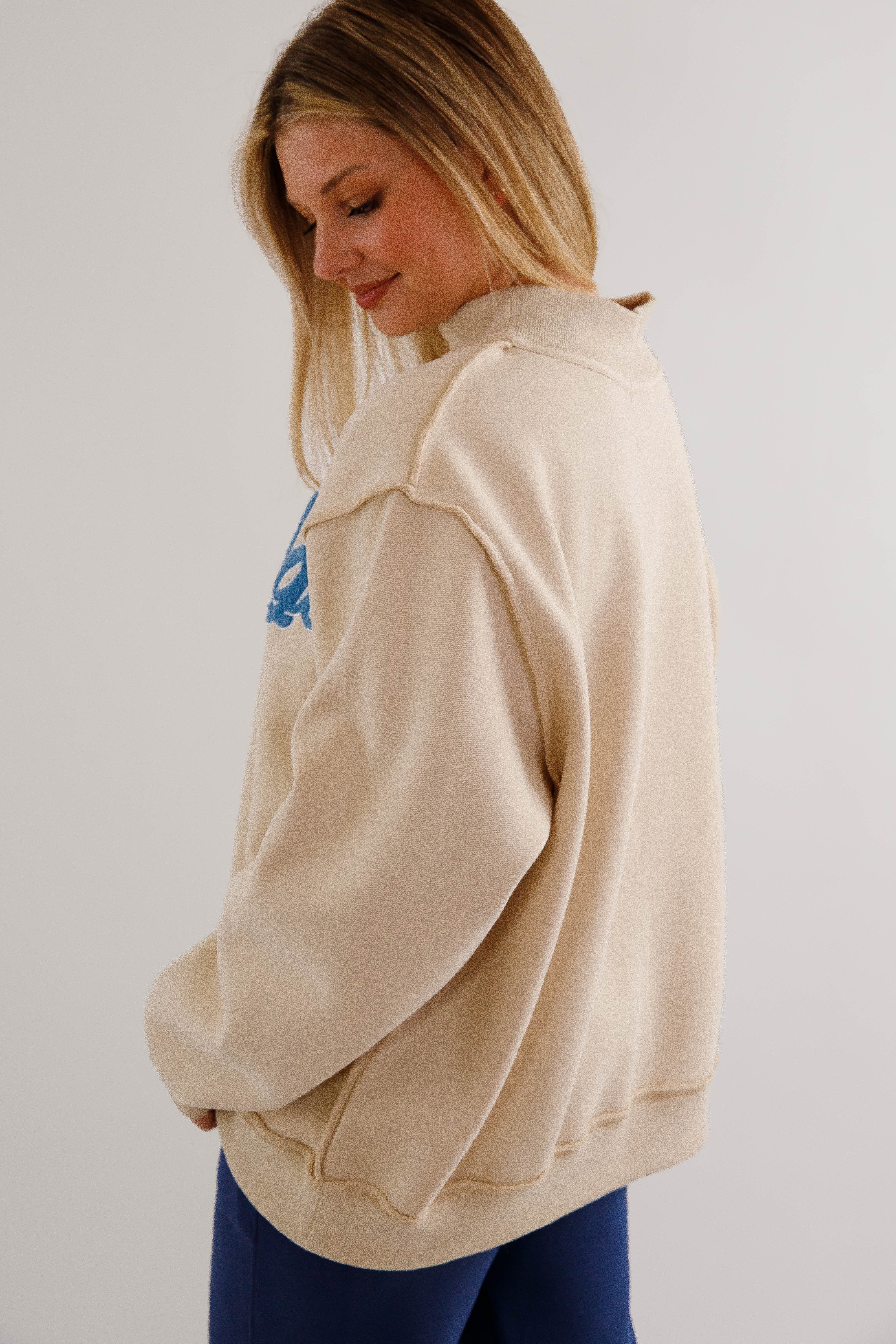Blue Ridge Mockneck Pullover-Taupe