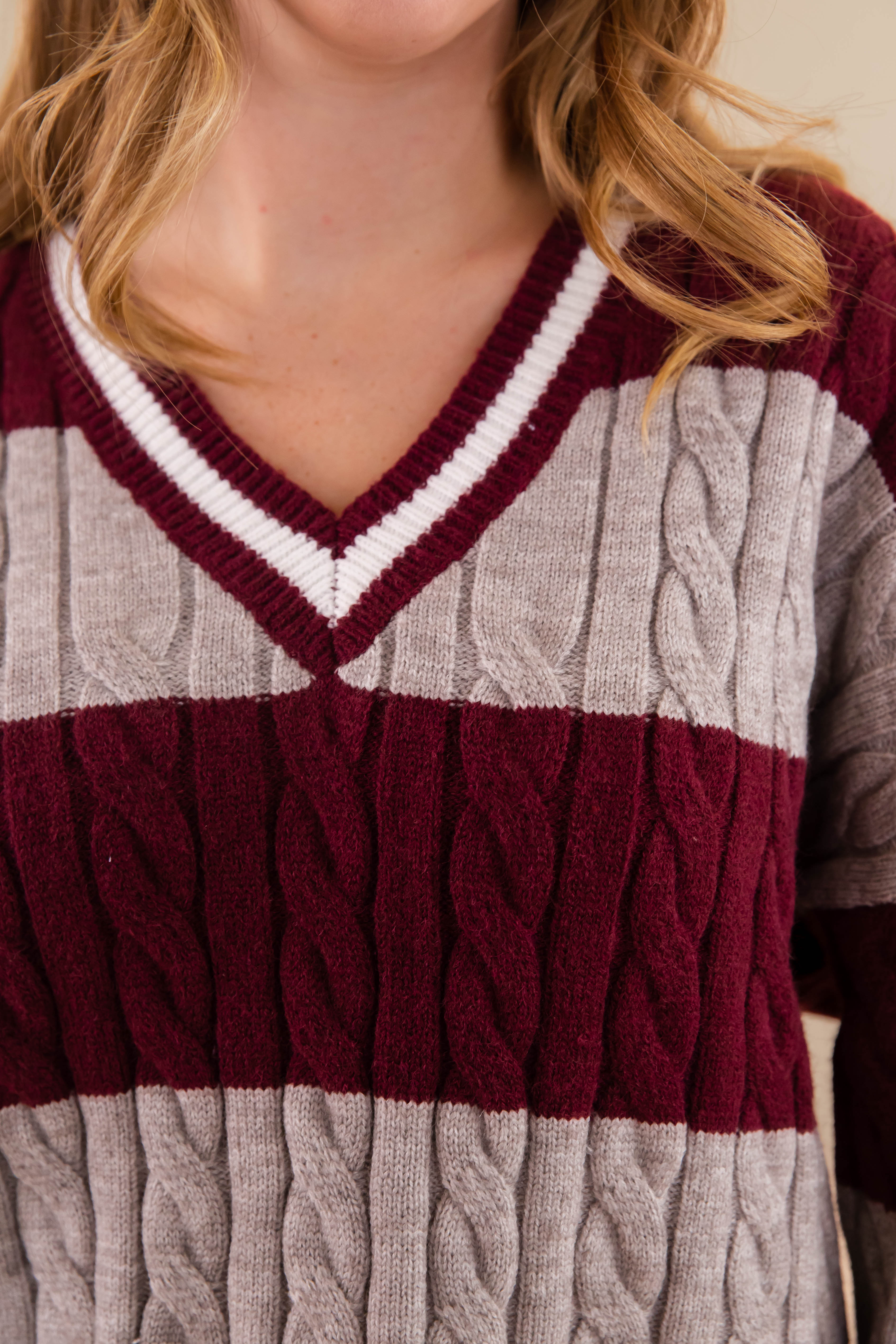 RESTOCK: Take A Minute Sweater-Maroon