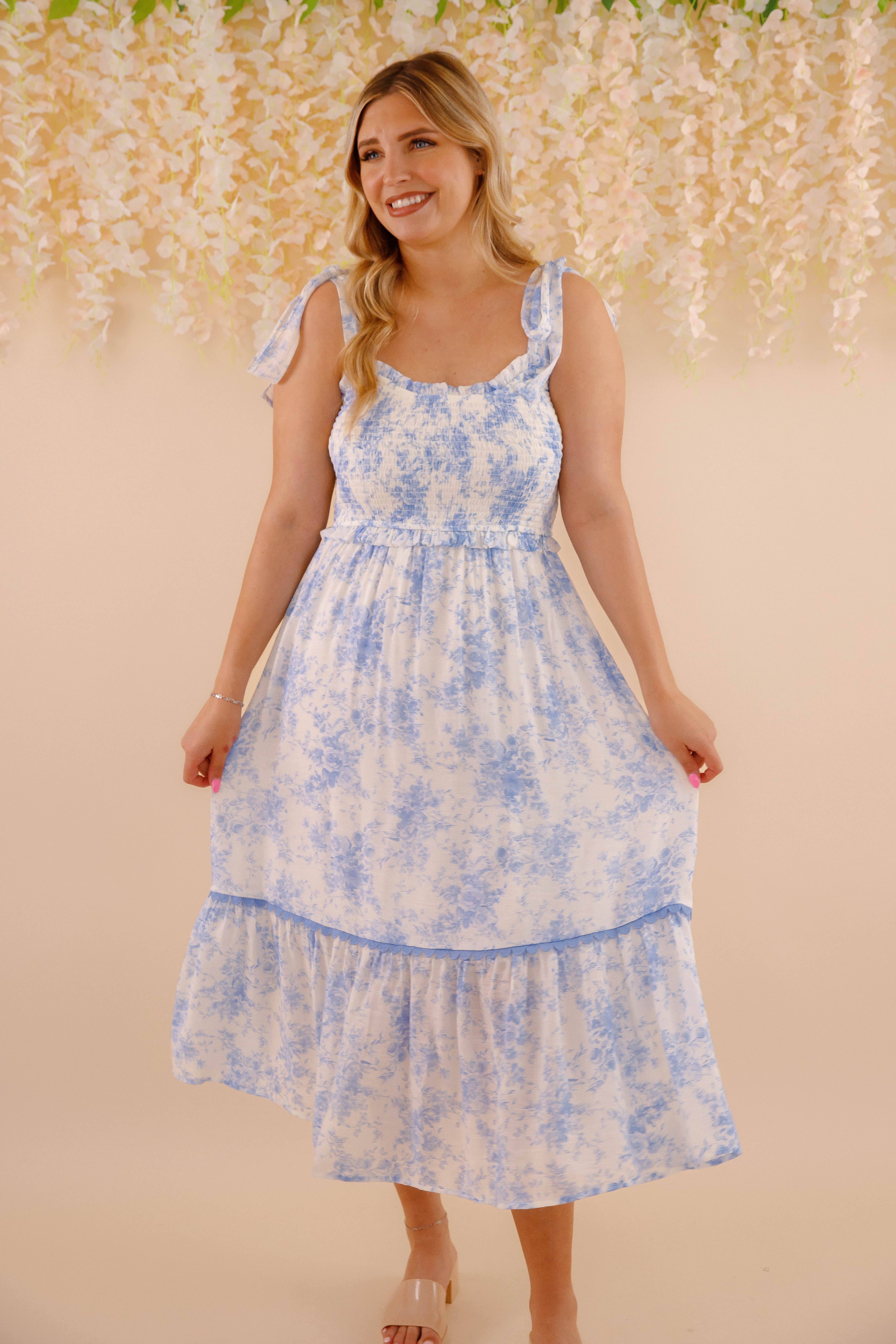 RESTOCK: Like A Wish Midi Dress-Blue