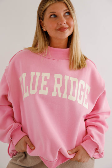 Blue Ridge Mockneck Pullover-Pink Reversible