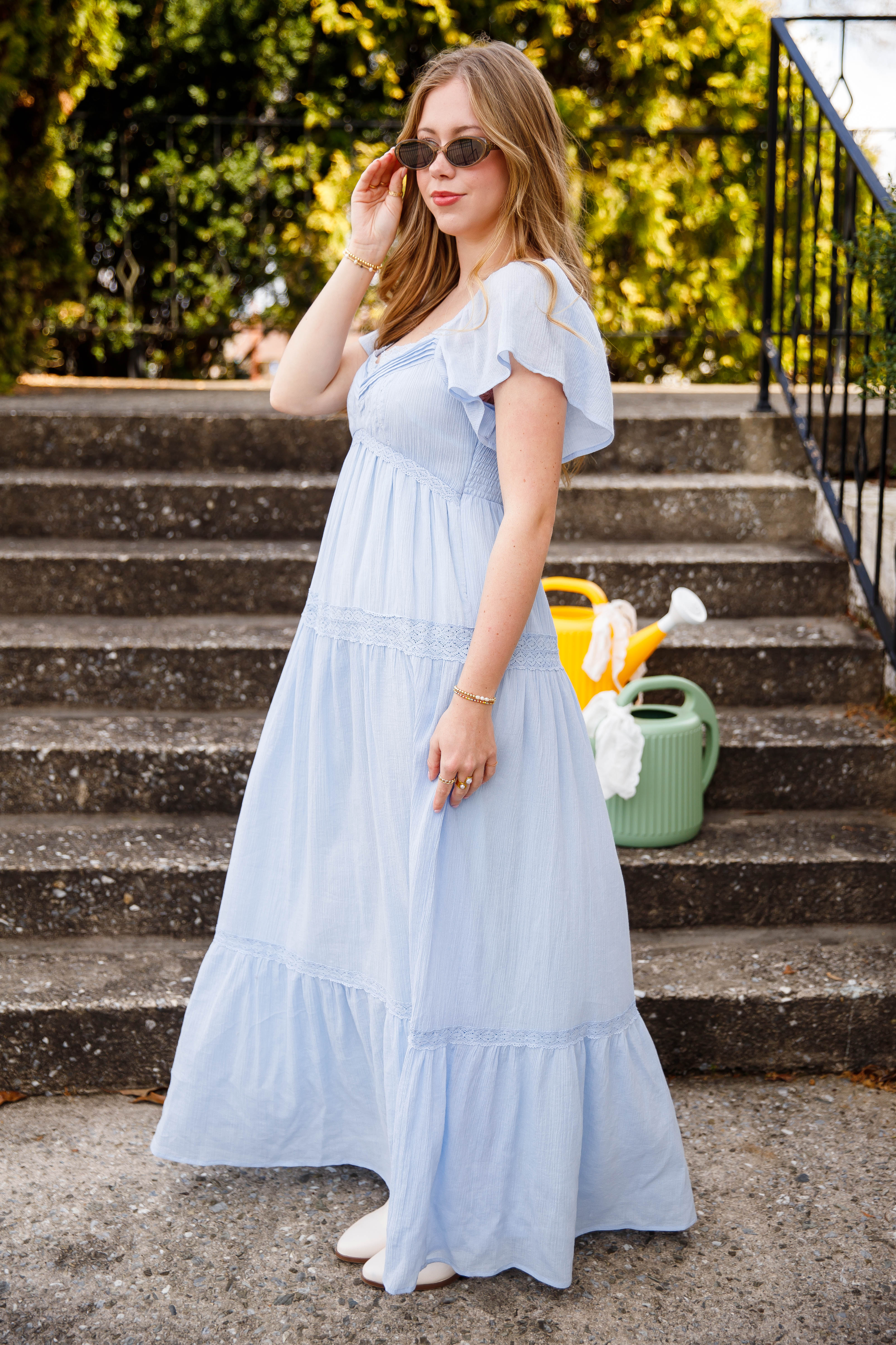 The Importance Of Friendship Maxi Dress-Blue