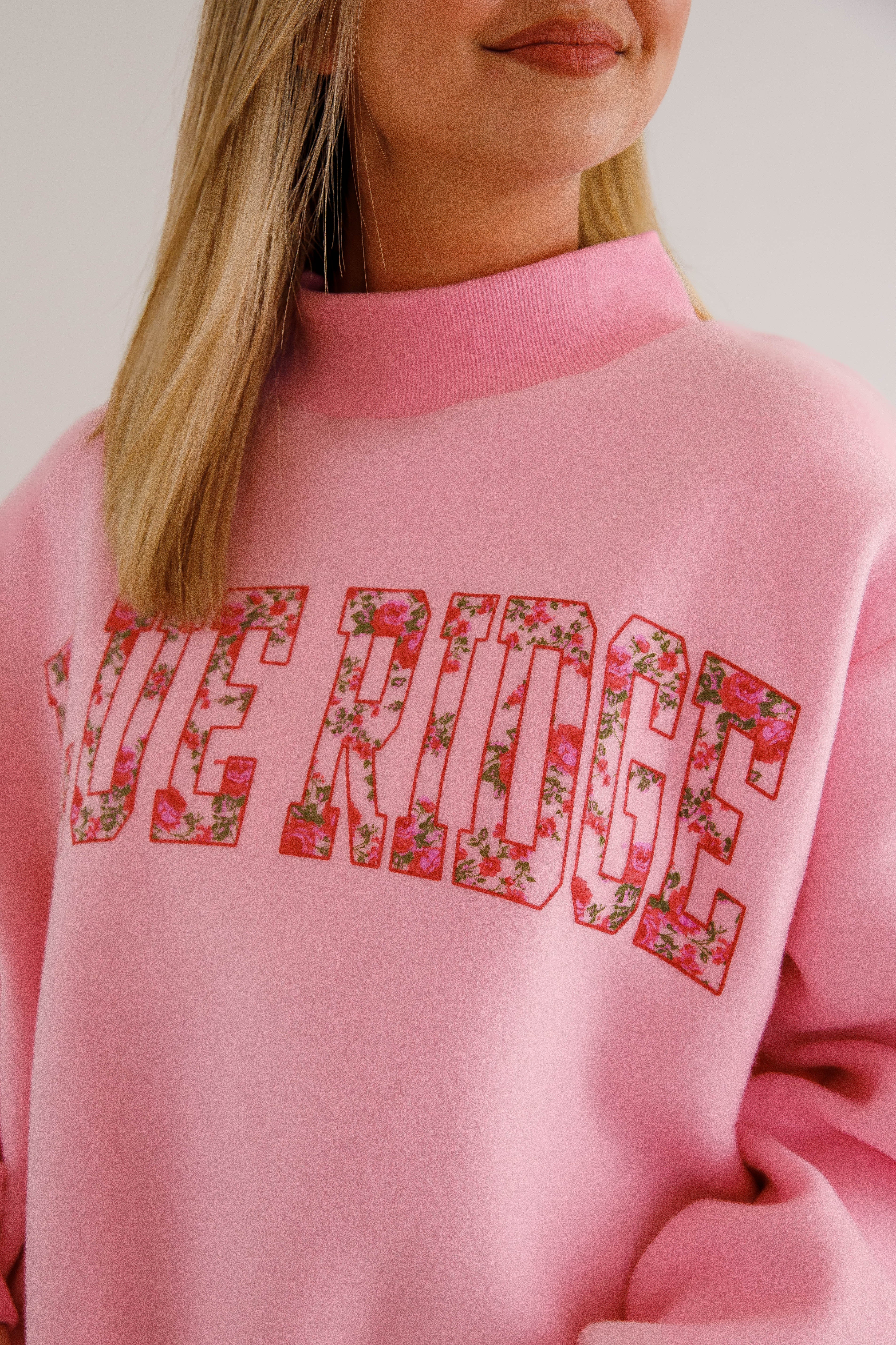 Blue Ridge Mockneck Pullover-Pink Reversible