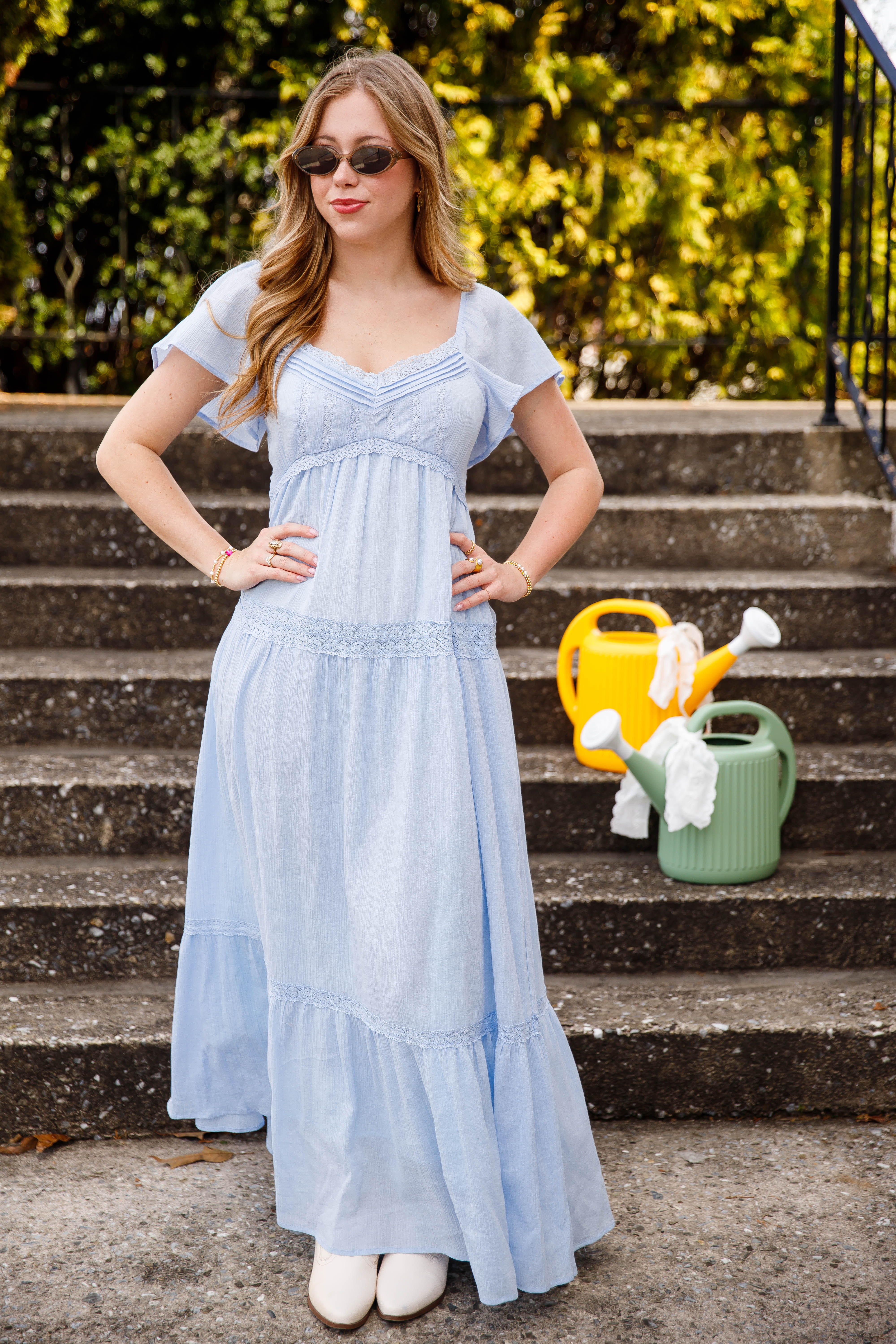 The Importance Of Friendship Maxi Dress-Blue