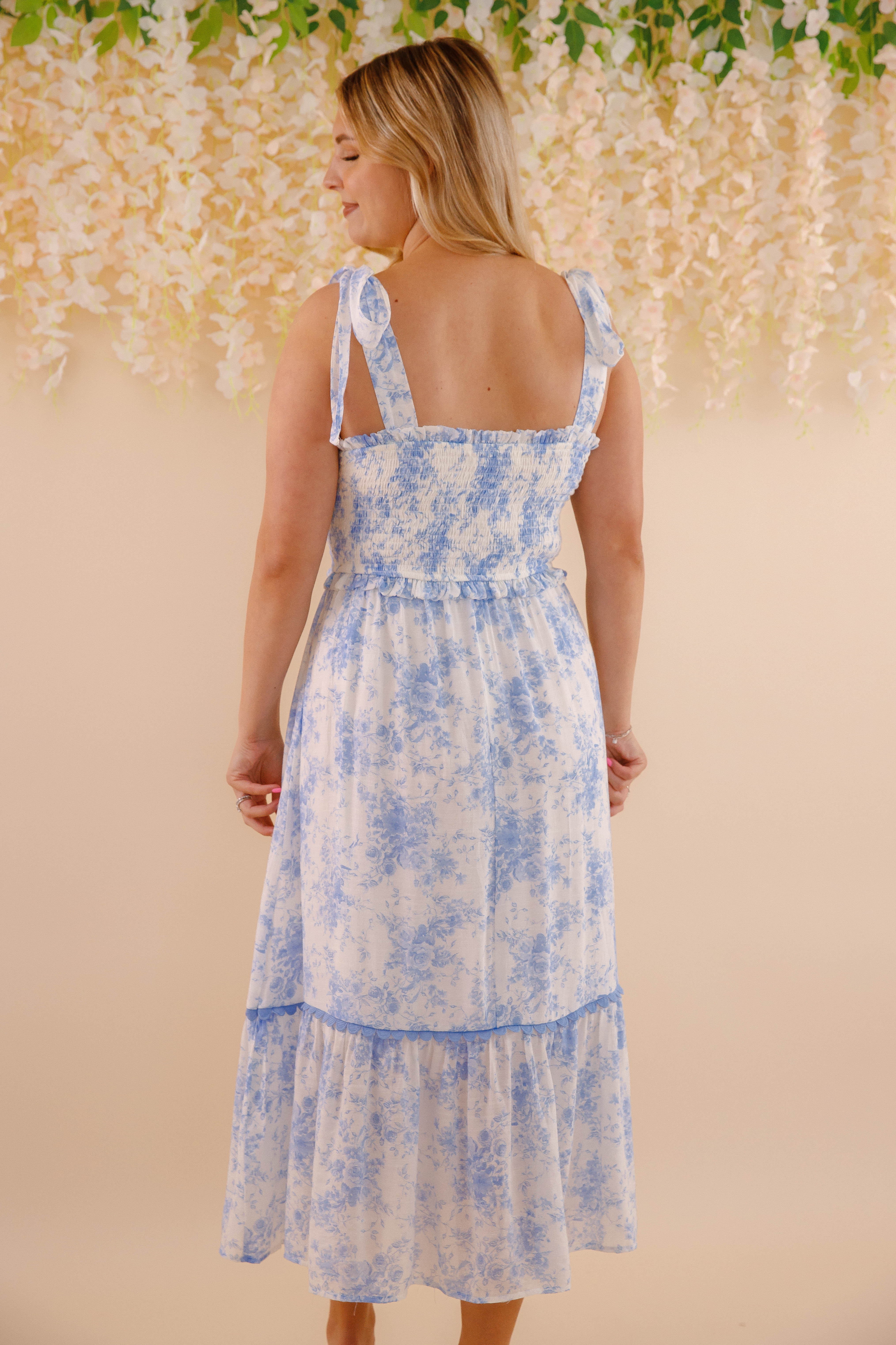 RESTOCK: Like A Wish Midi Dress-Blue